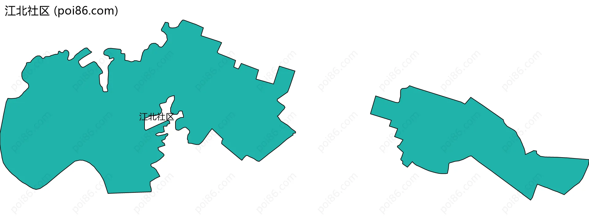 江北社区边界地图