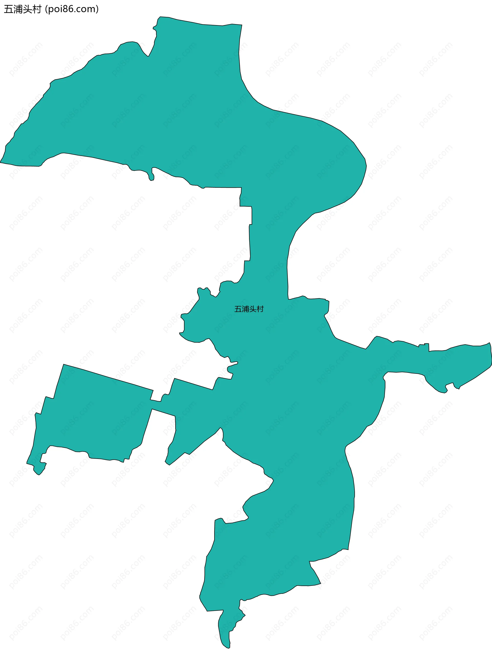 五浦头村边界地图