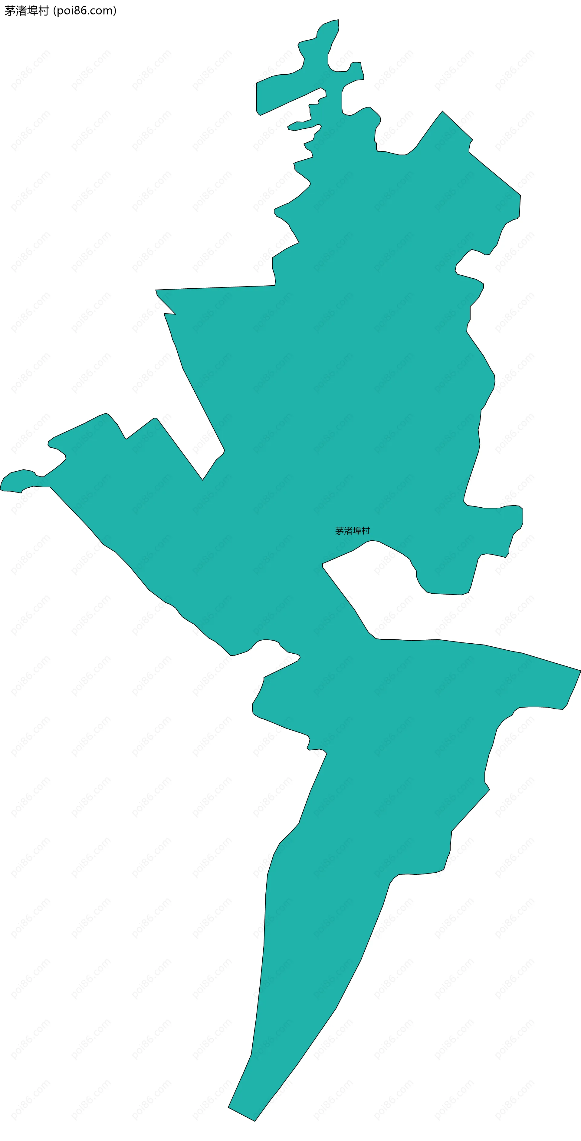 茅渚埠村边界地图