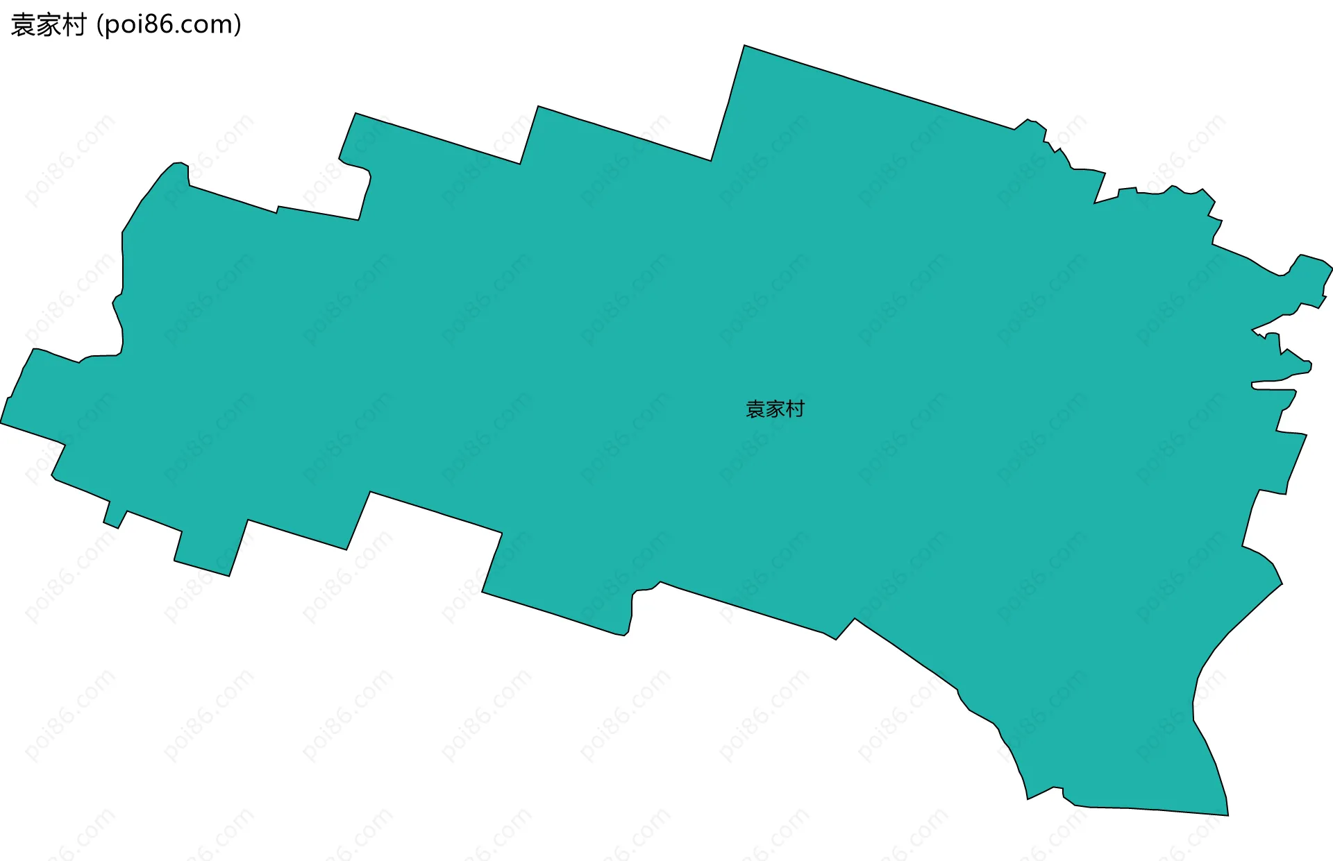 袁家村边界地图