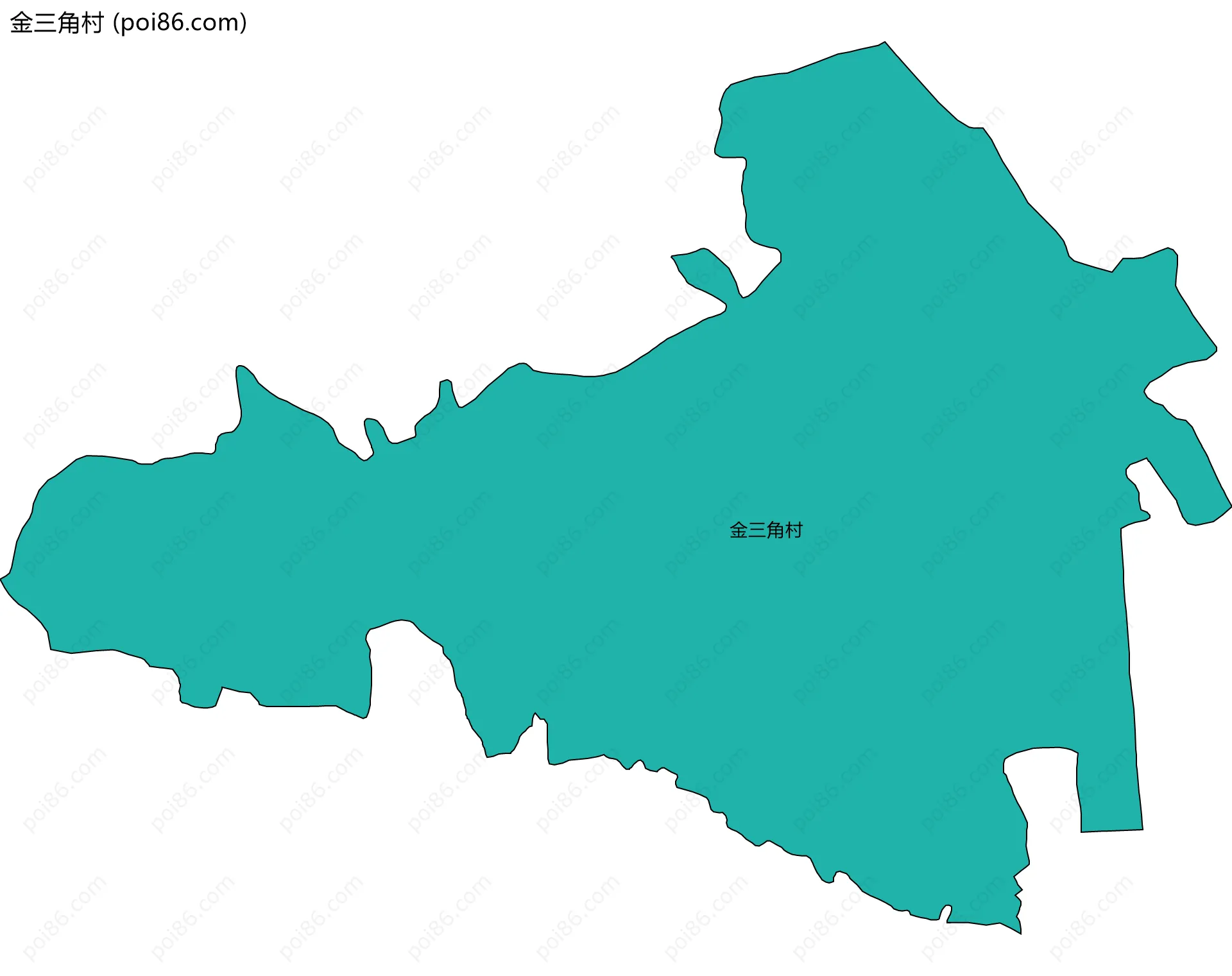 金三角村边界地图