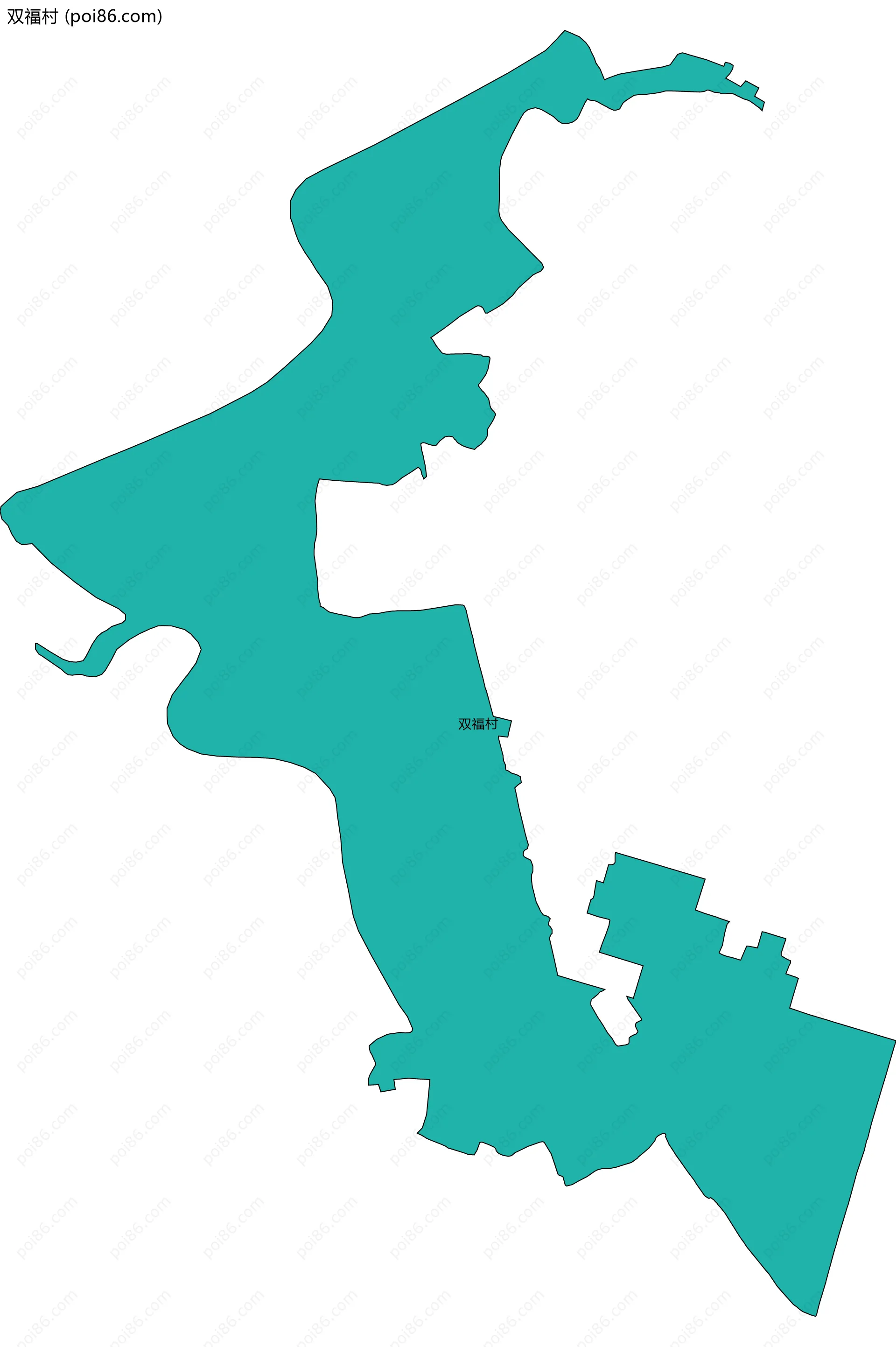 双福村边界地图