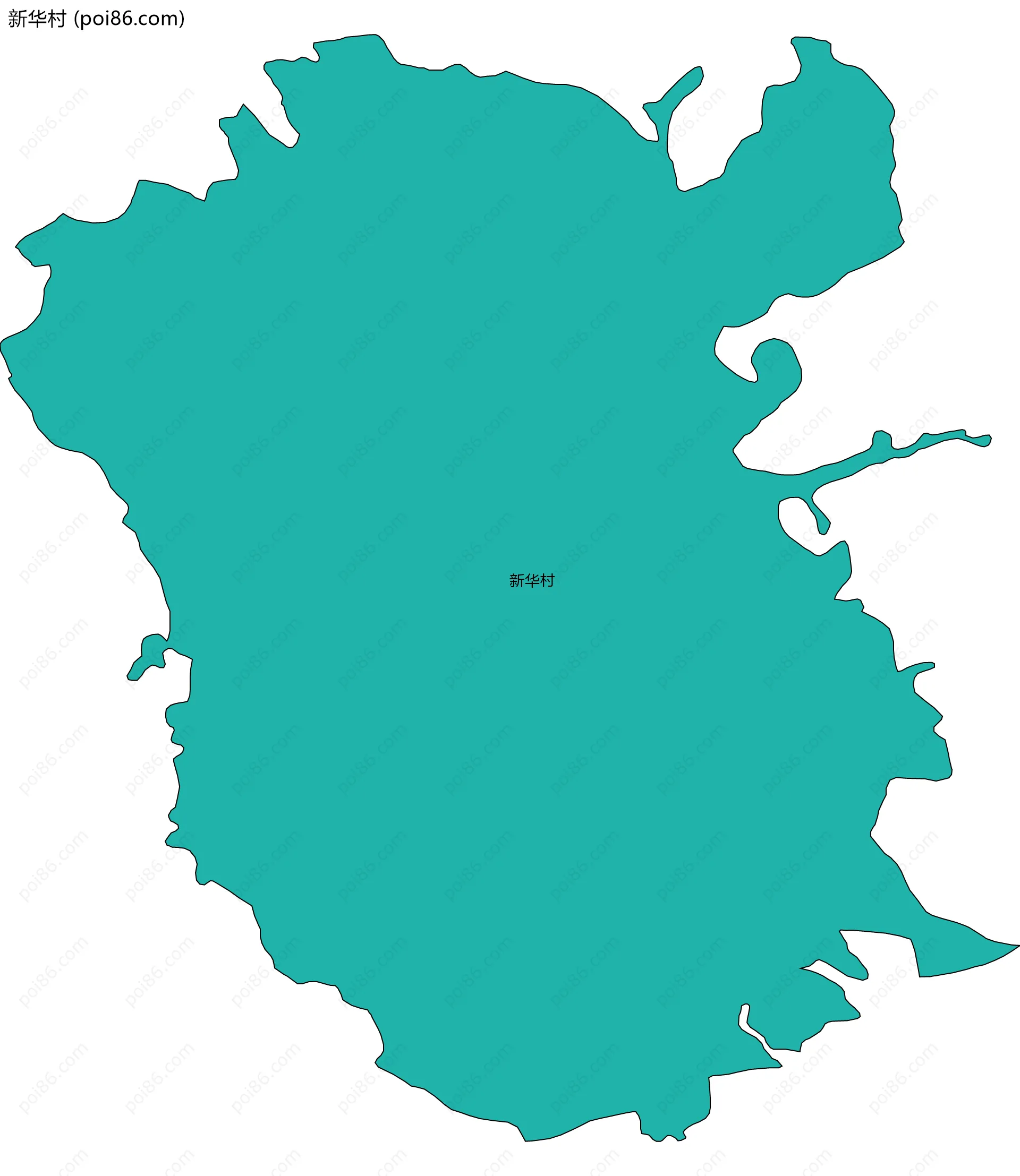 新华村边界地图