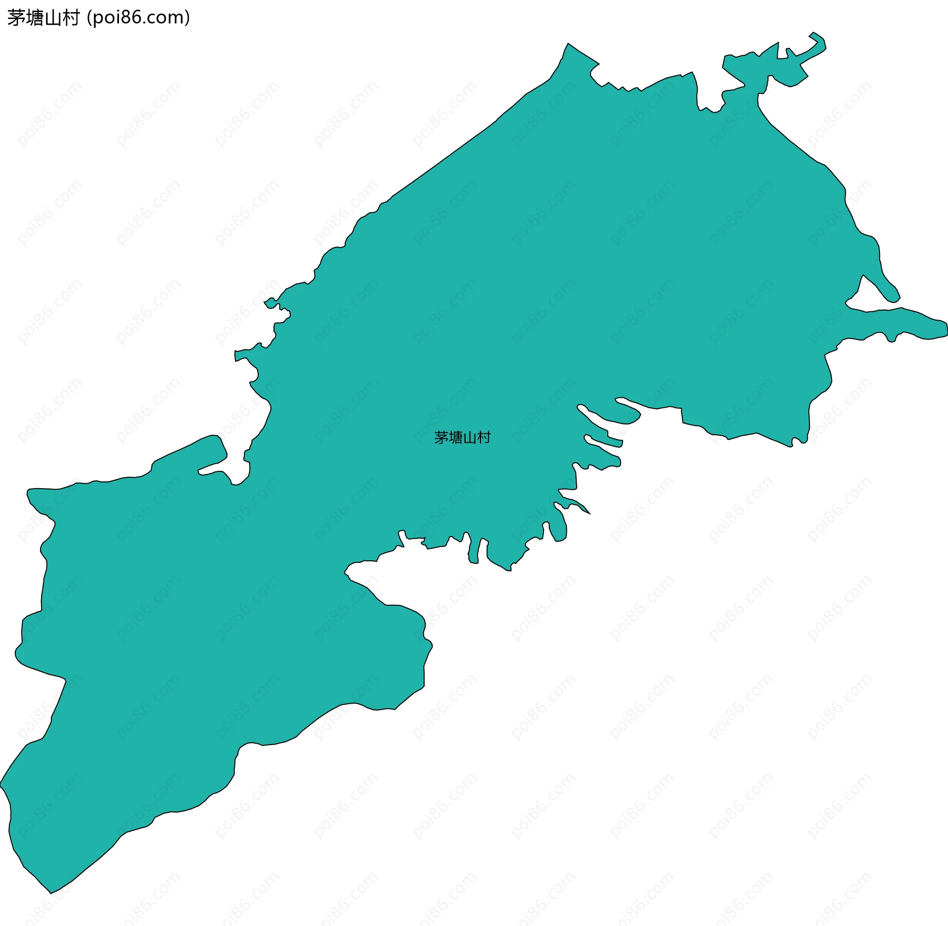 茅塘山村边界地图