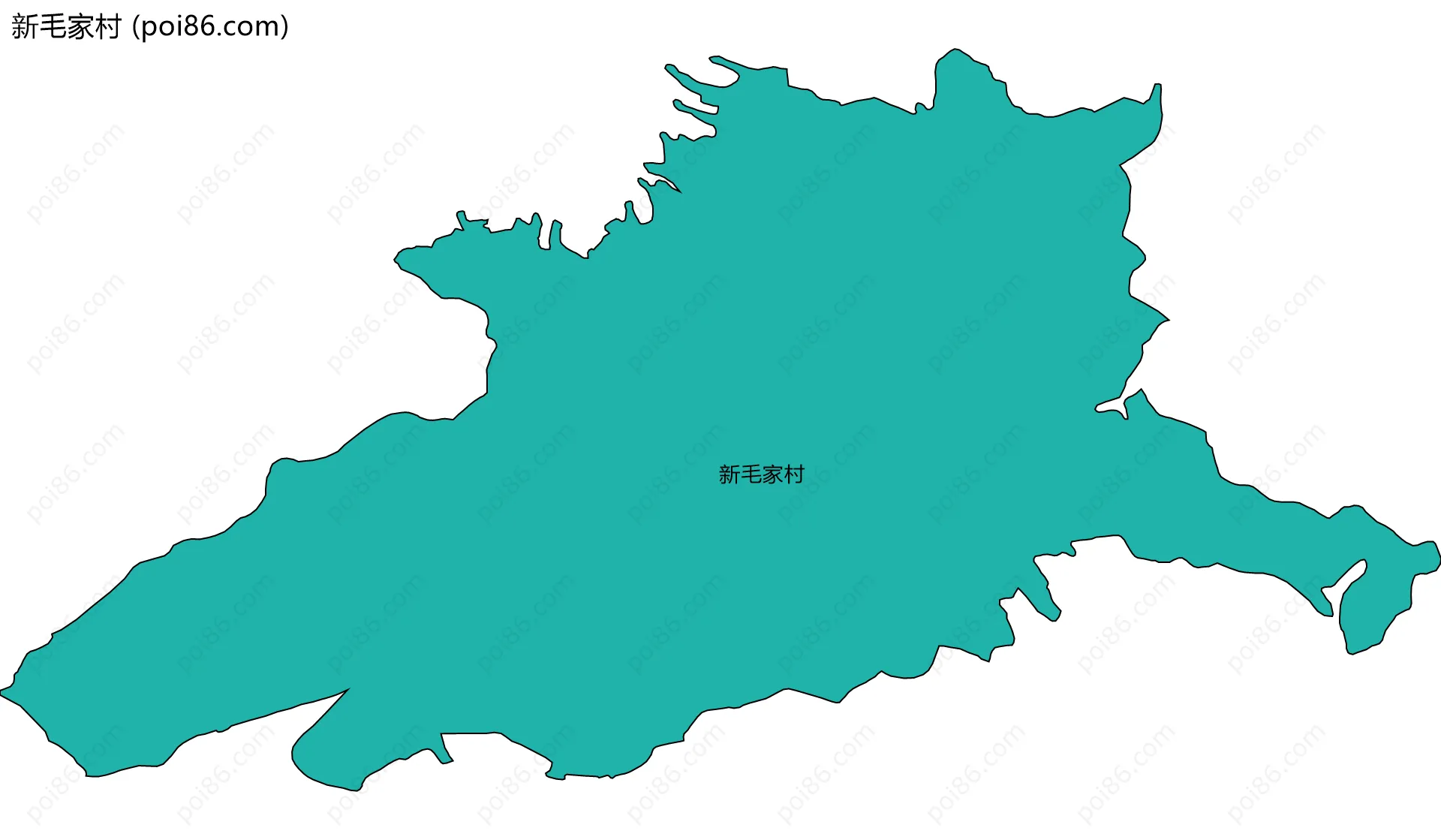 新毛家村边界地图