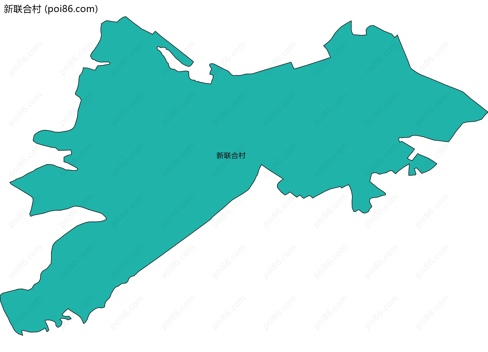 新联合村边界地图