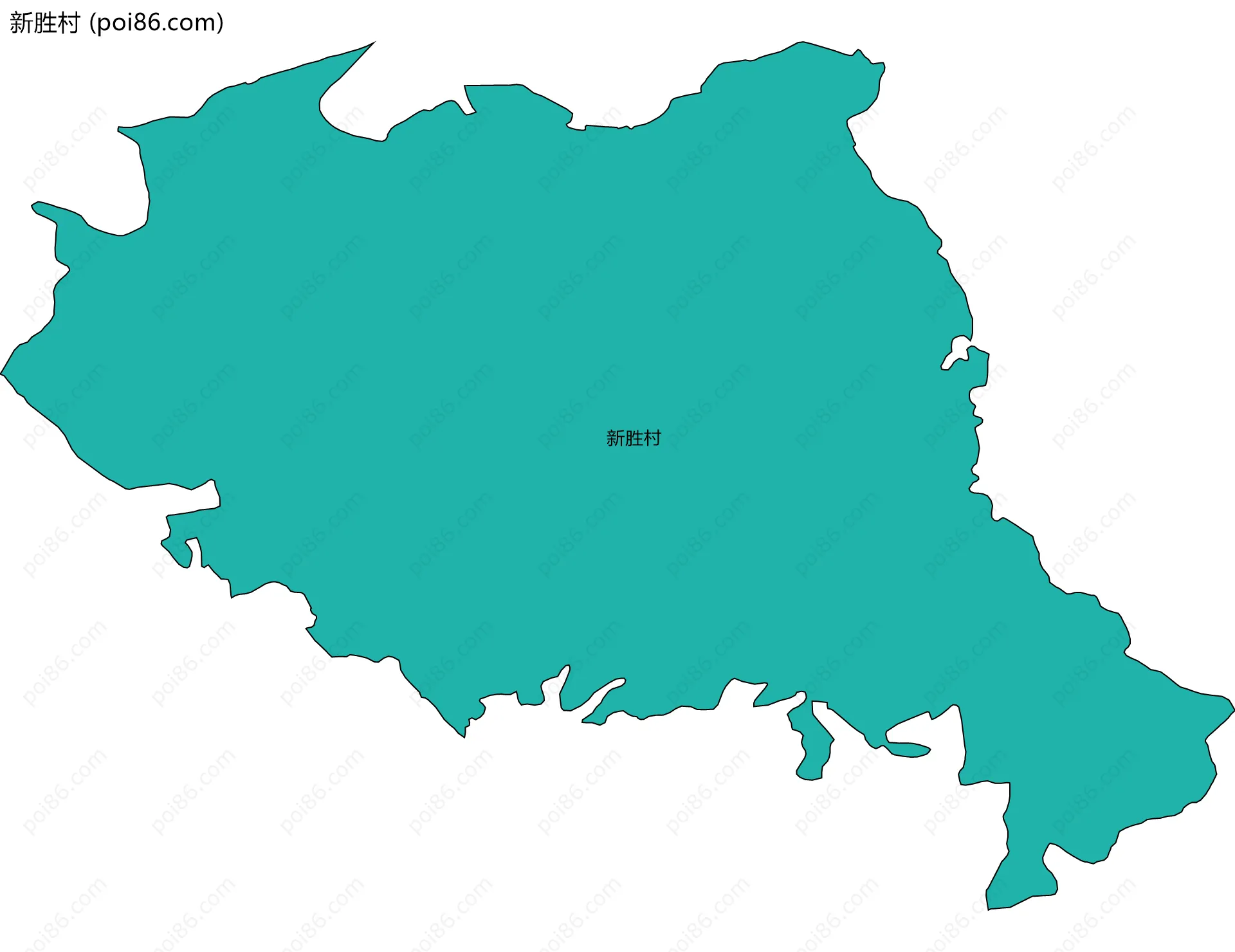 新胜村边界地图
