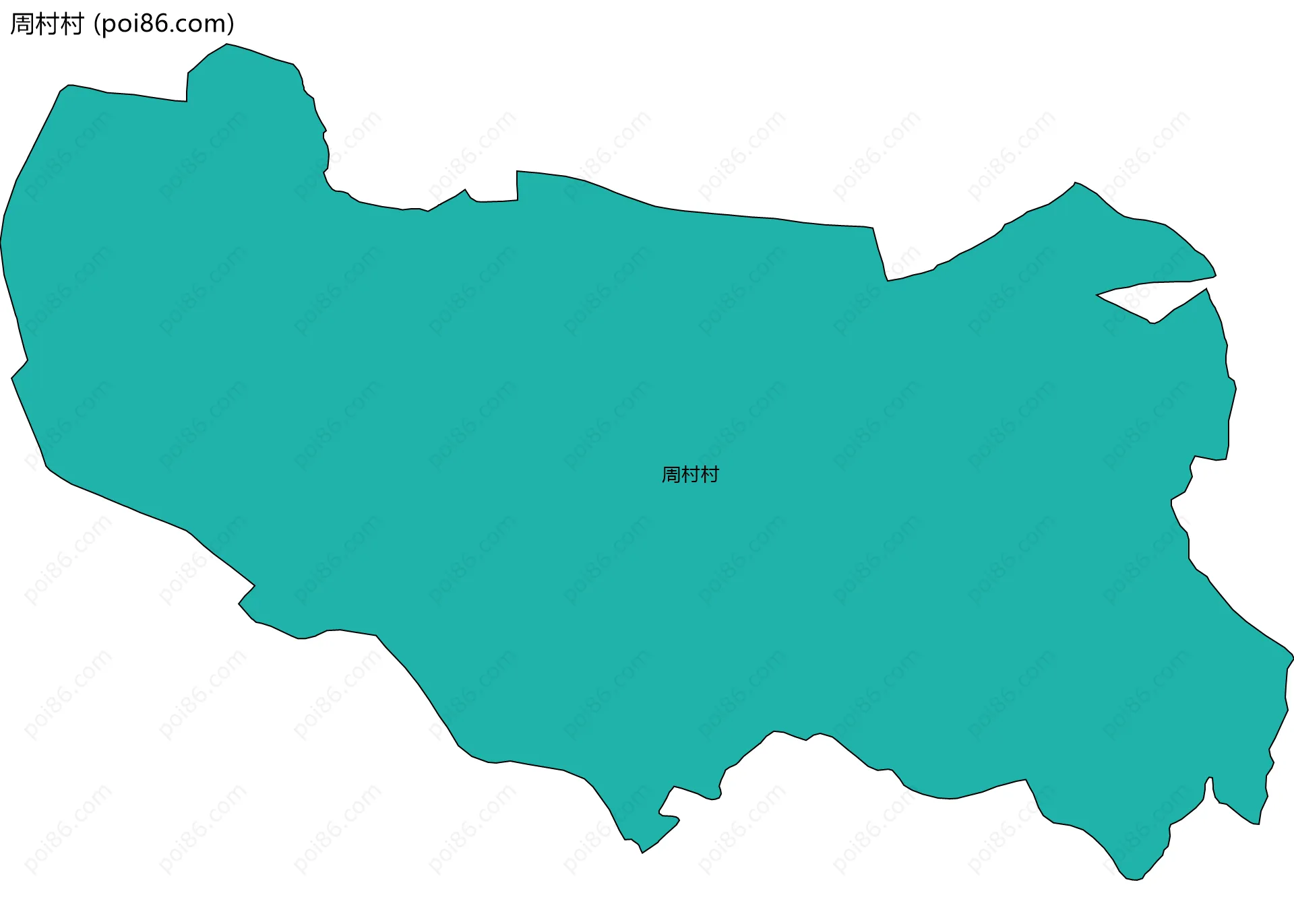 周村村边界地图