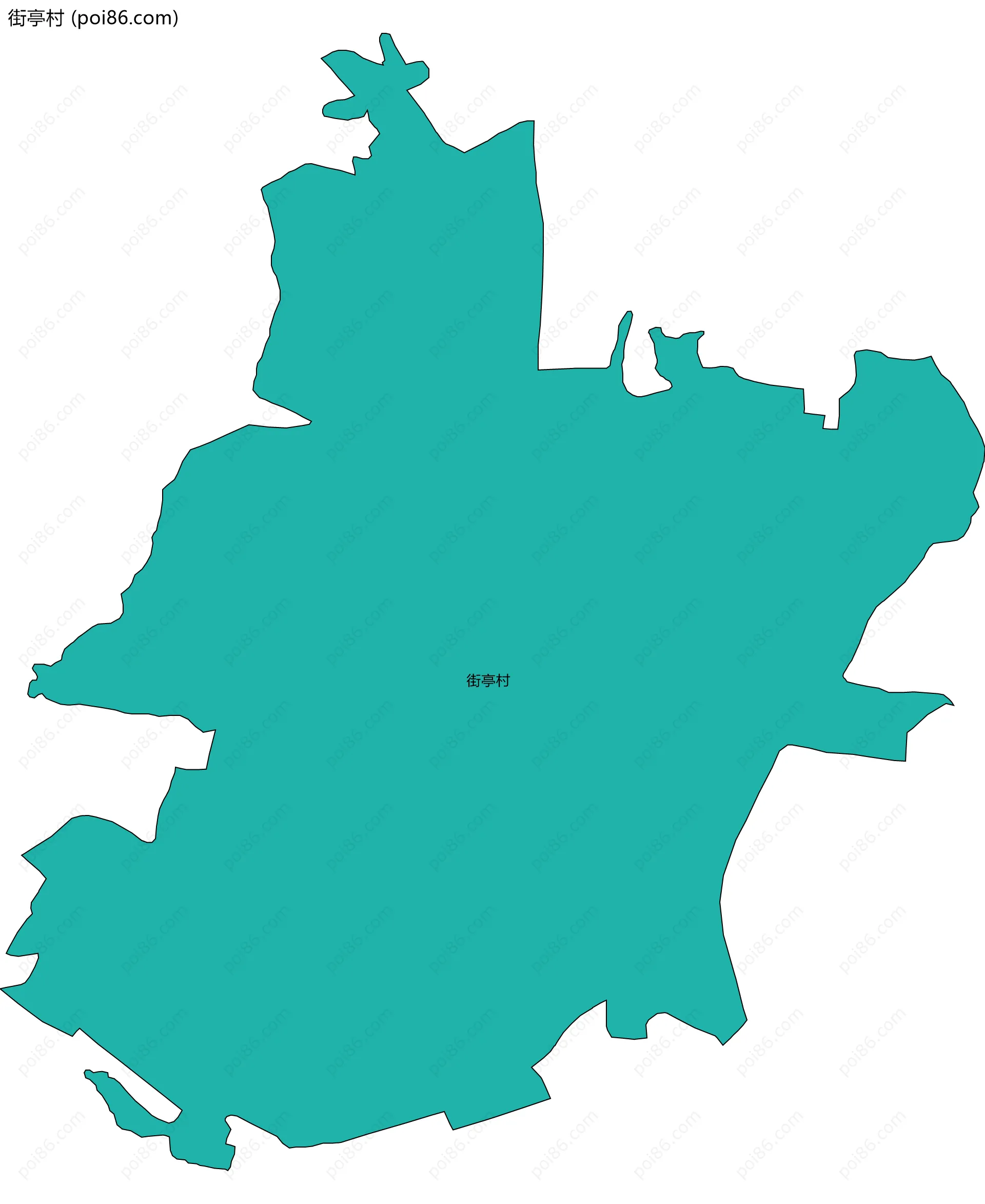 街亭村边界地图