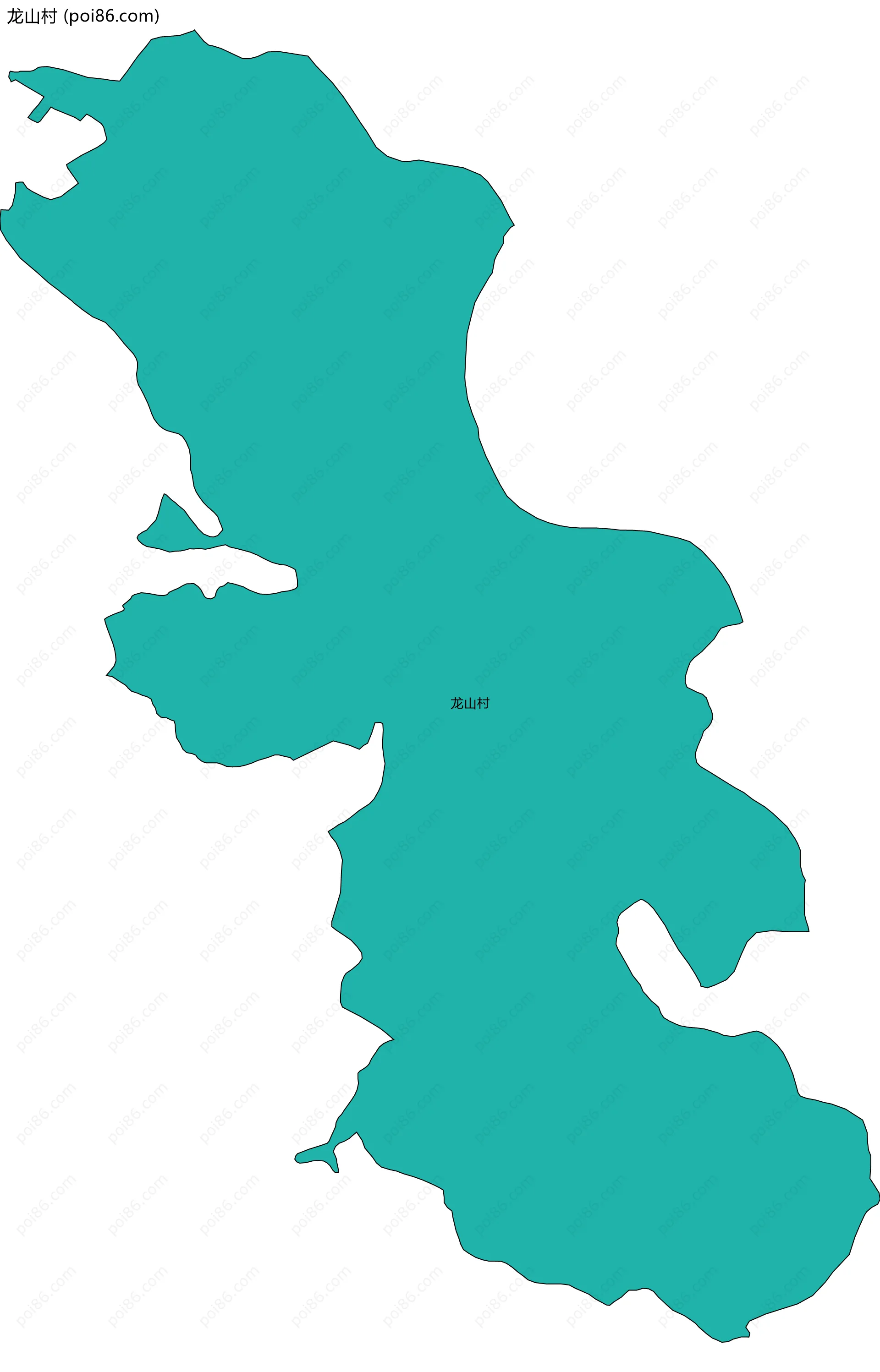 龙山村边界地图