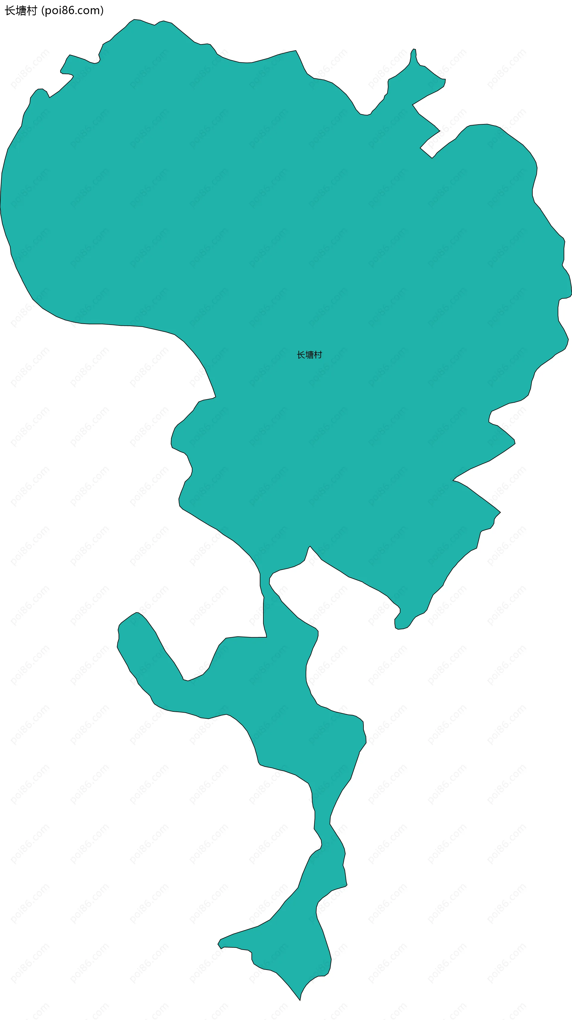 长塘村边界地图