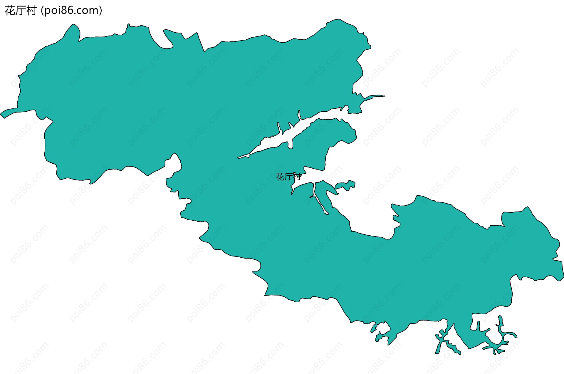 花厅村边界地图
