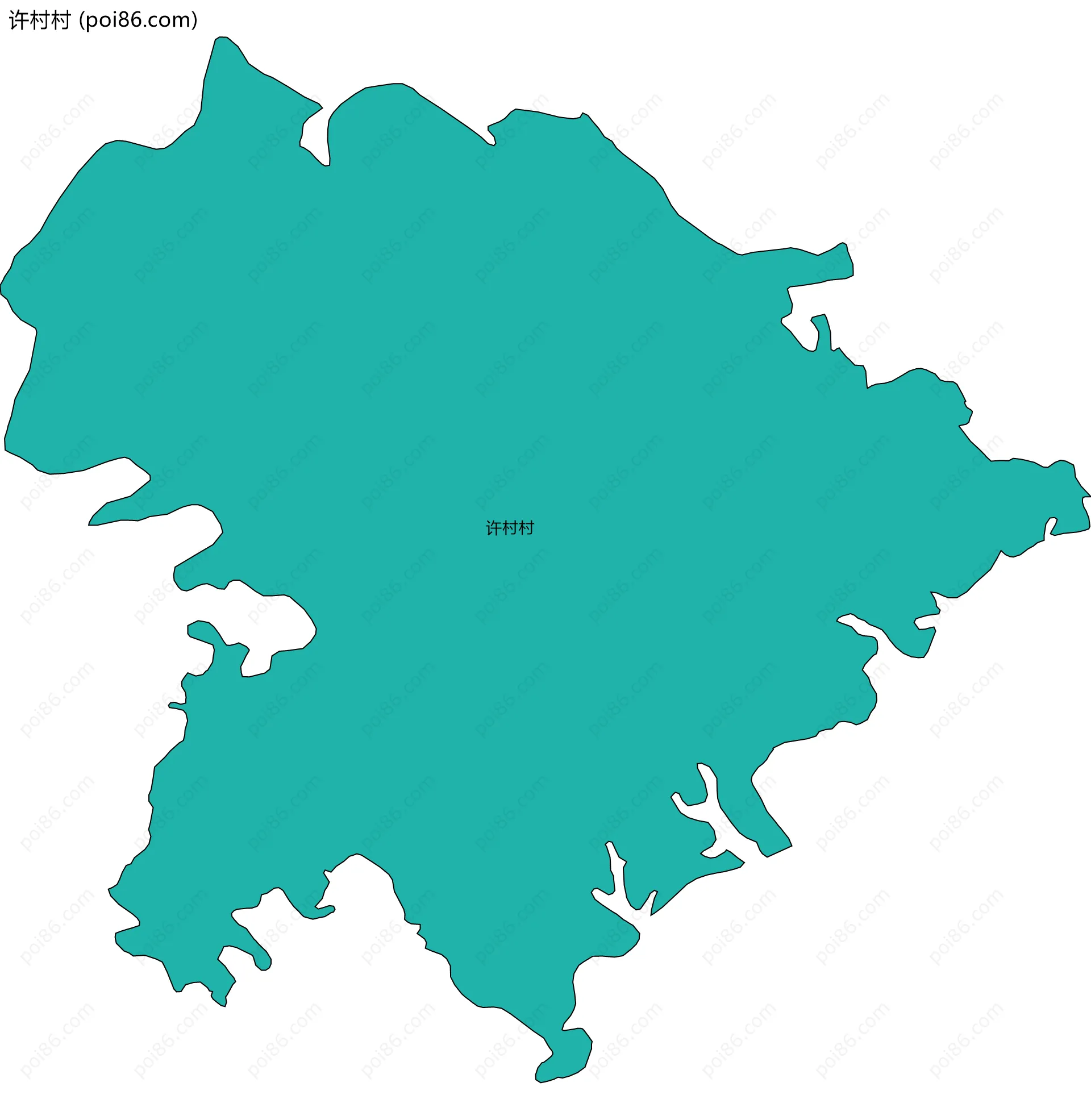 许村村边界地图