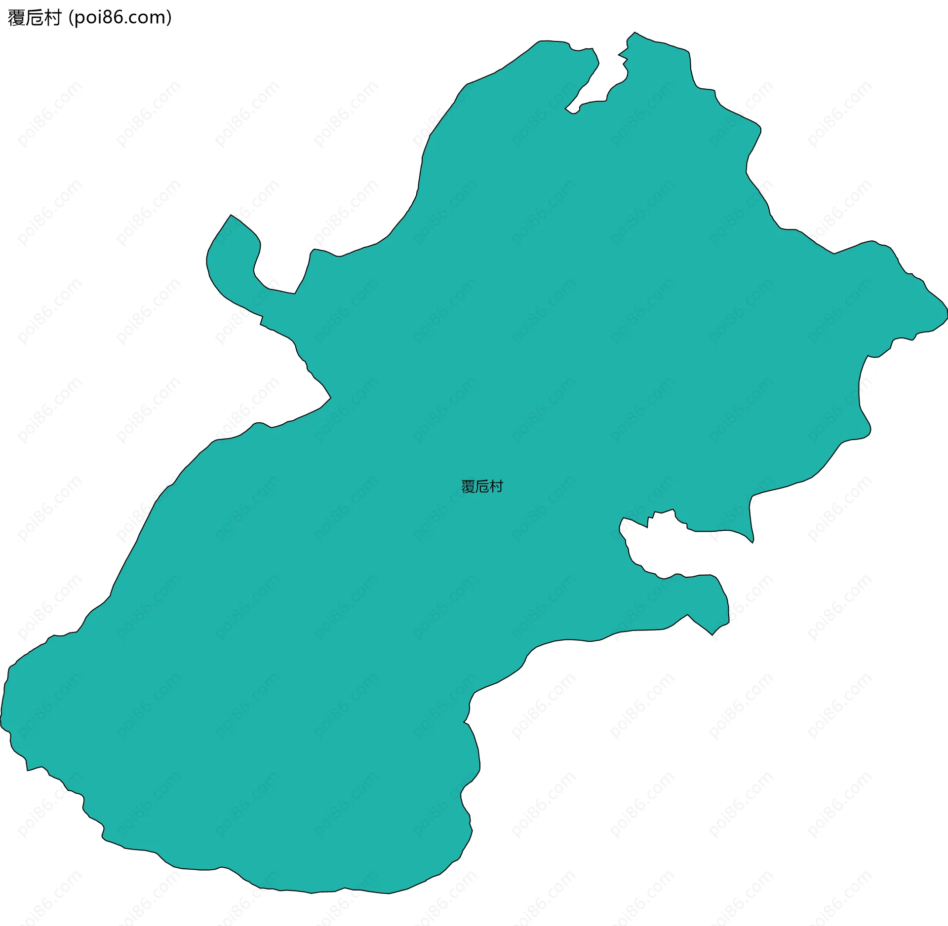 覆卮村边界地图