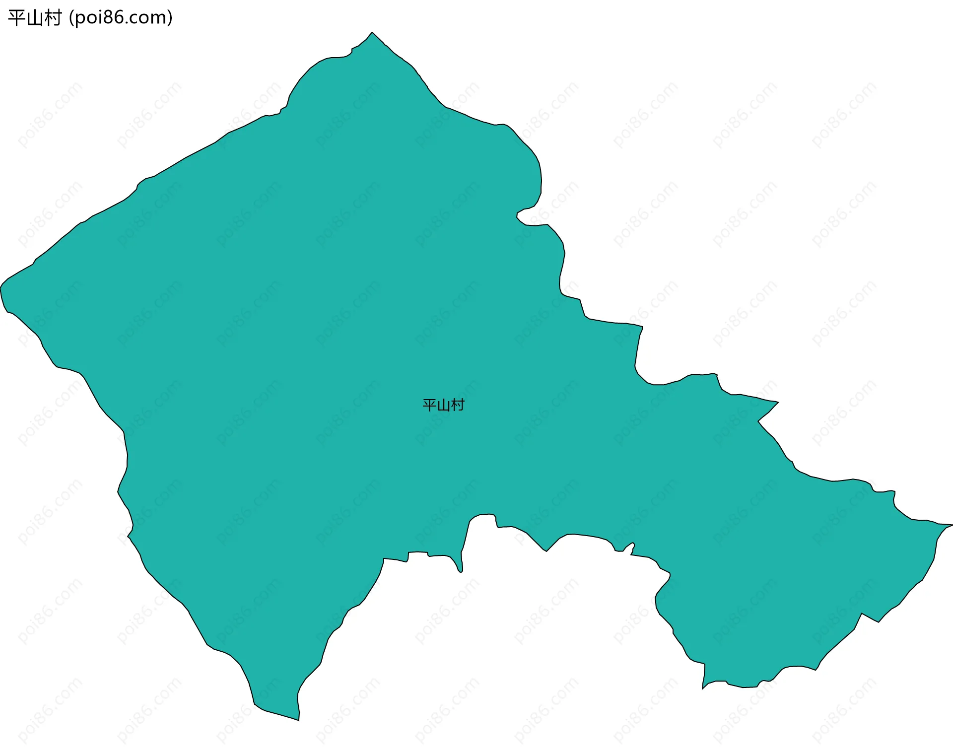 平山村边界地图