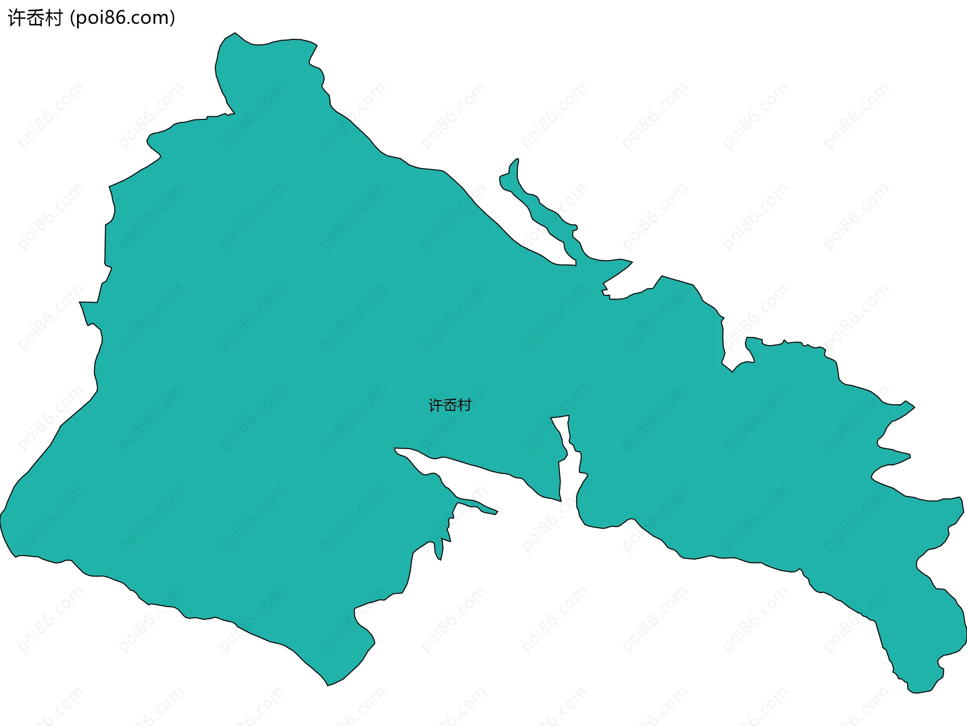 许岙村边界地图