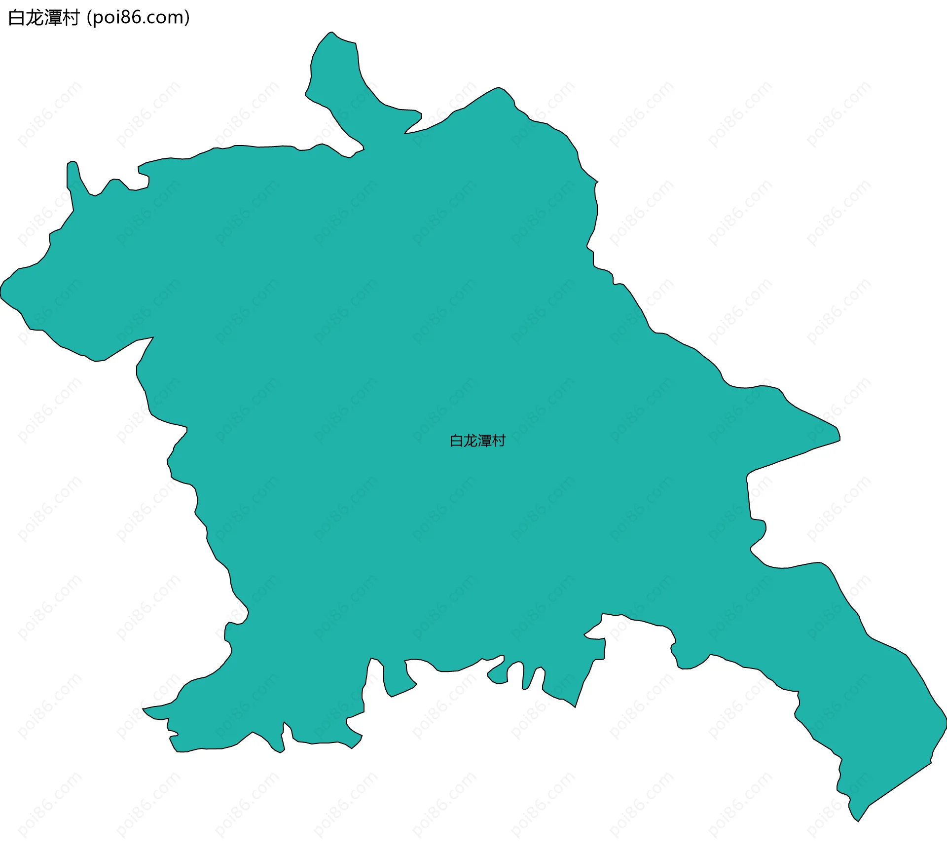 白龙潭村边界地图