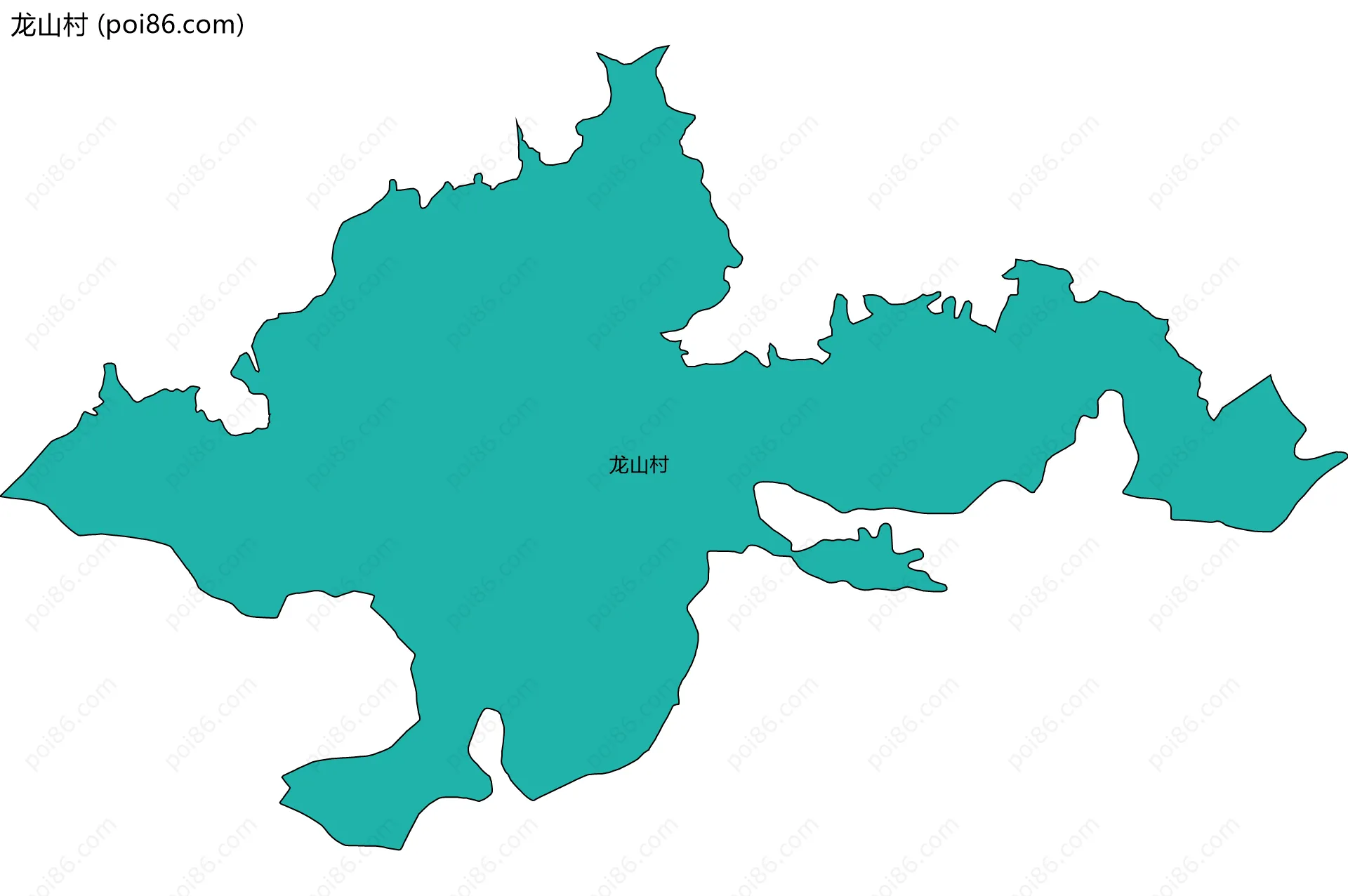 龙山村边界地图
