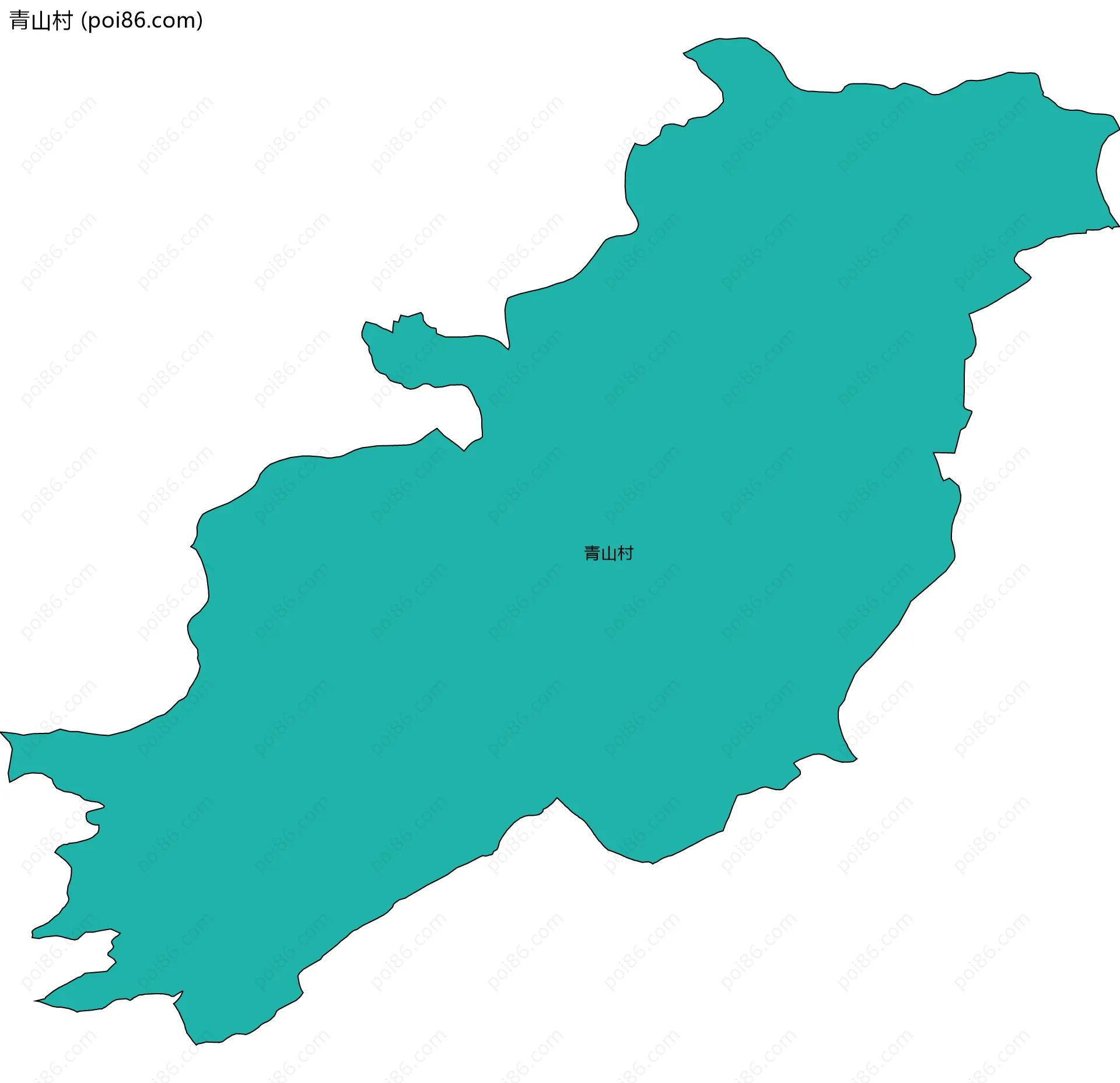 青山村边界地图