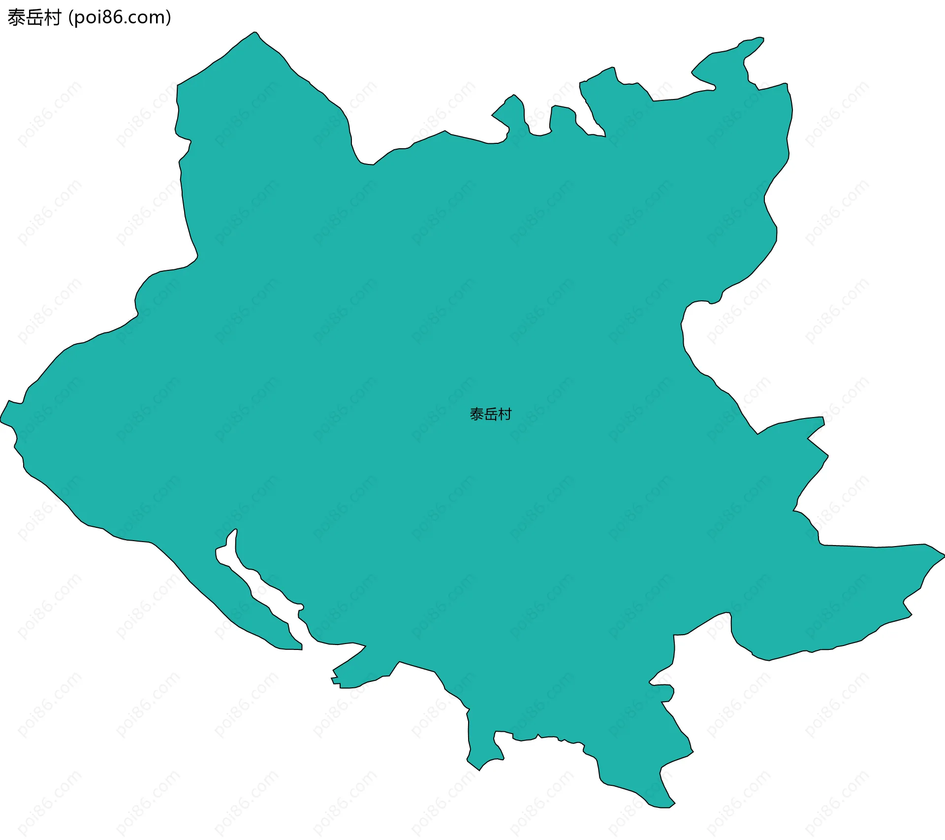 泰岳村边界地图