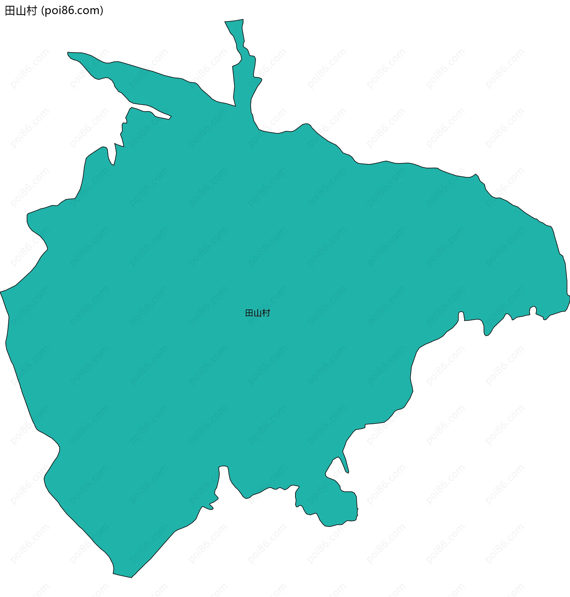 田山村边界地图