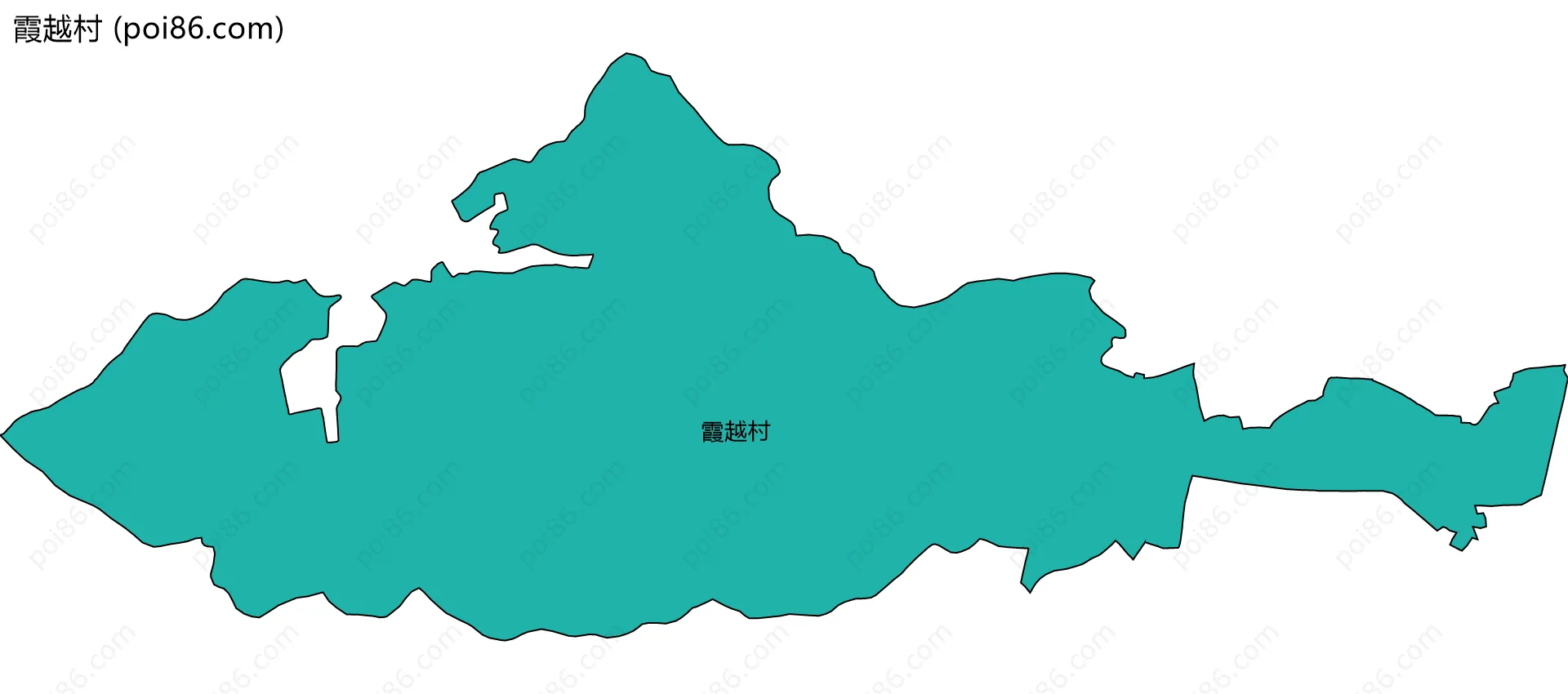 霞越村边界地图