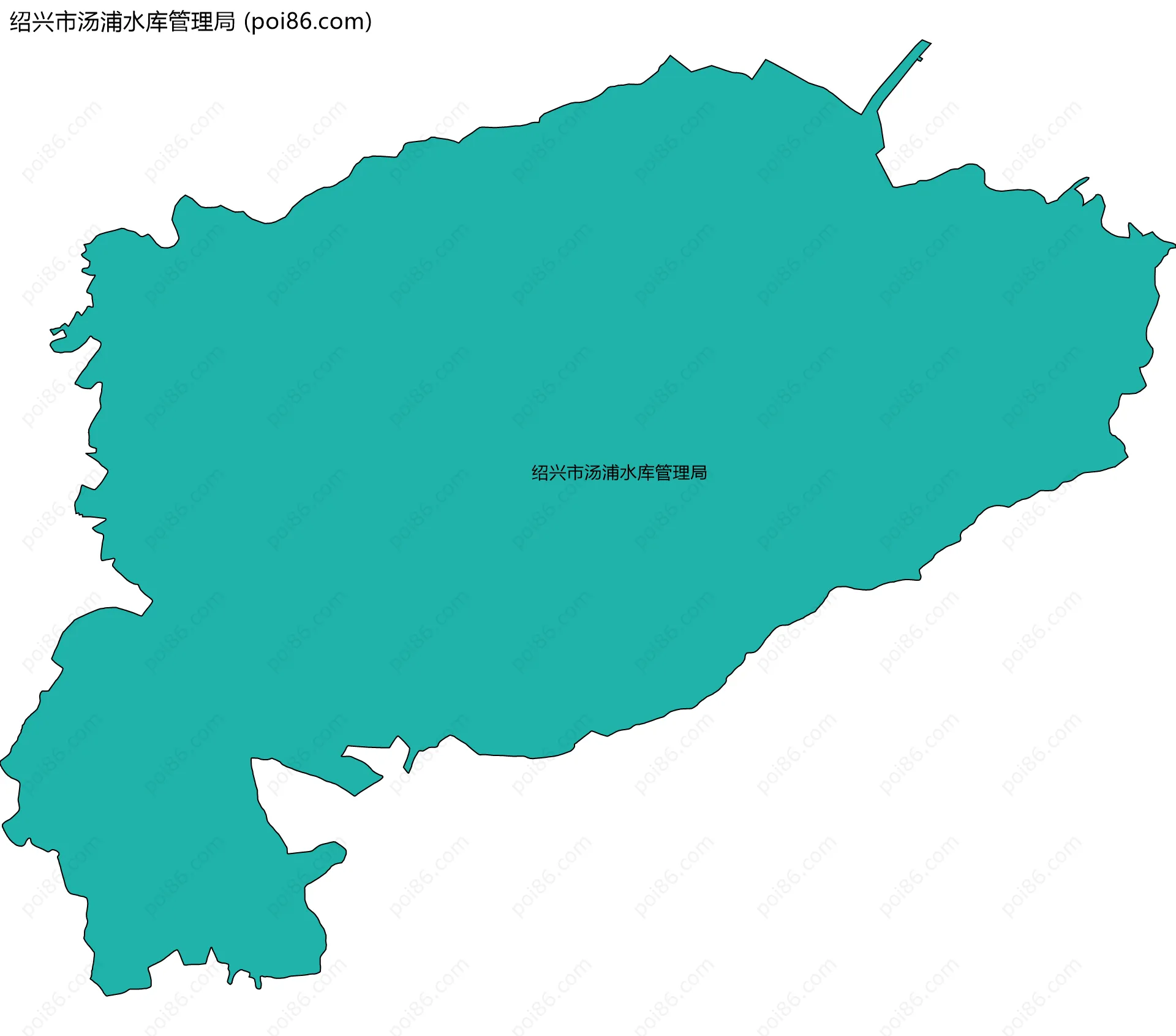 绍兴市汤浦水库管理局边界地图