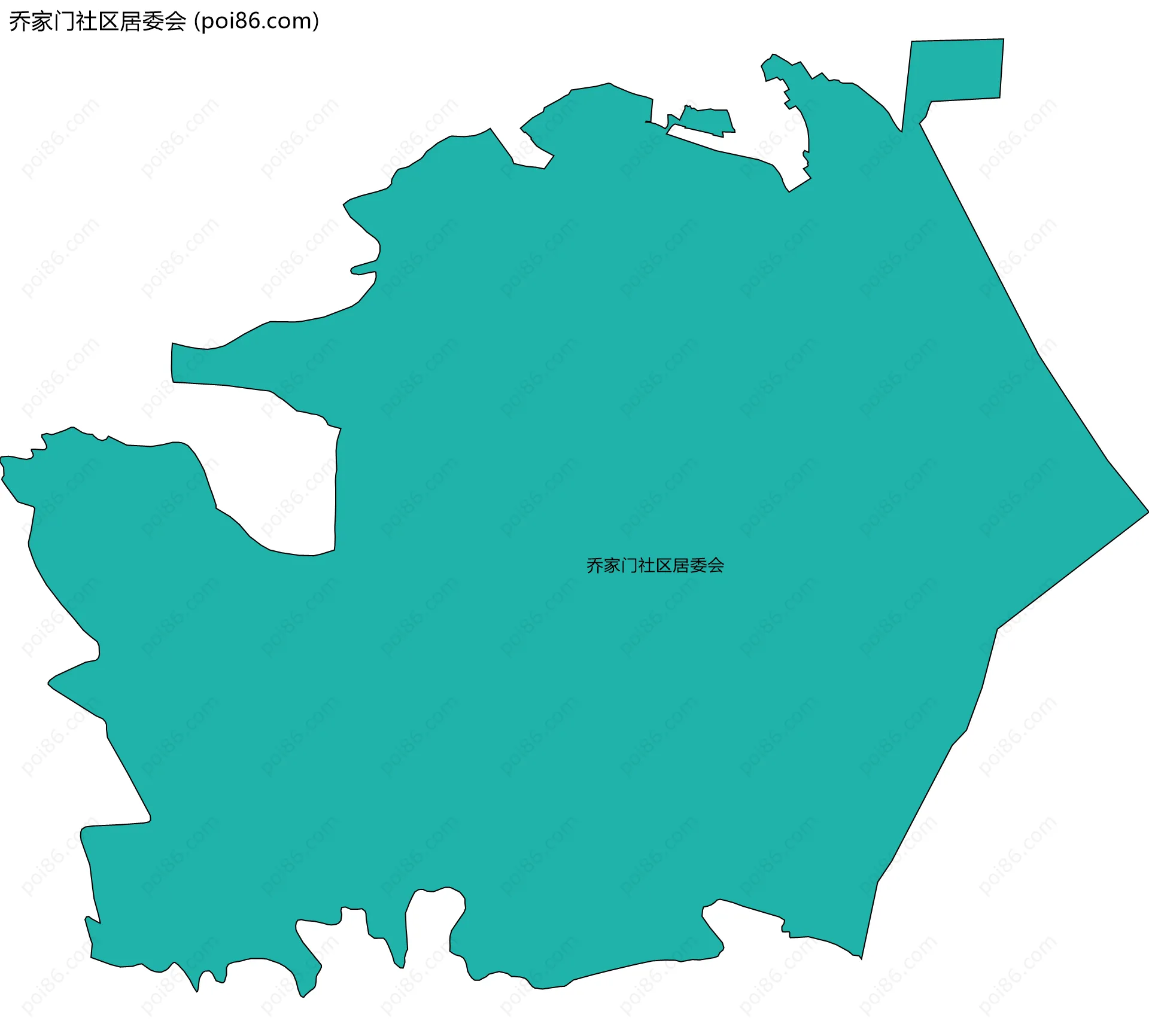 乔家门社区居委会边界地图