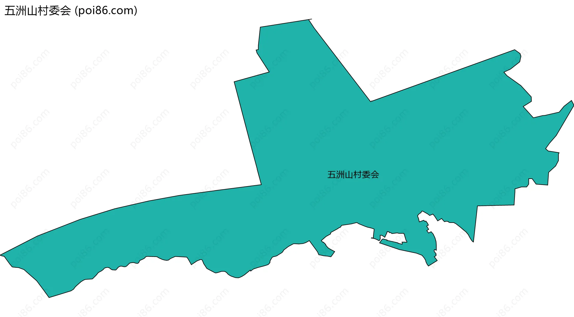 五洲山村委会边界地图