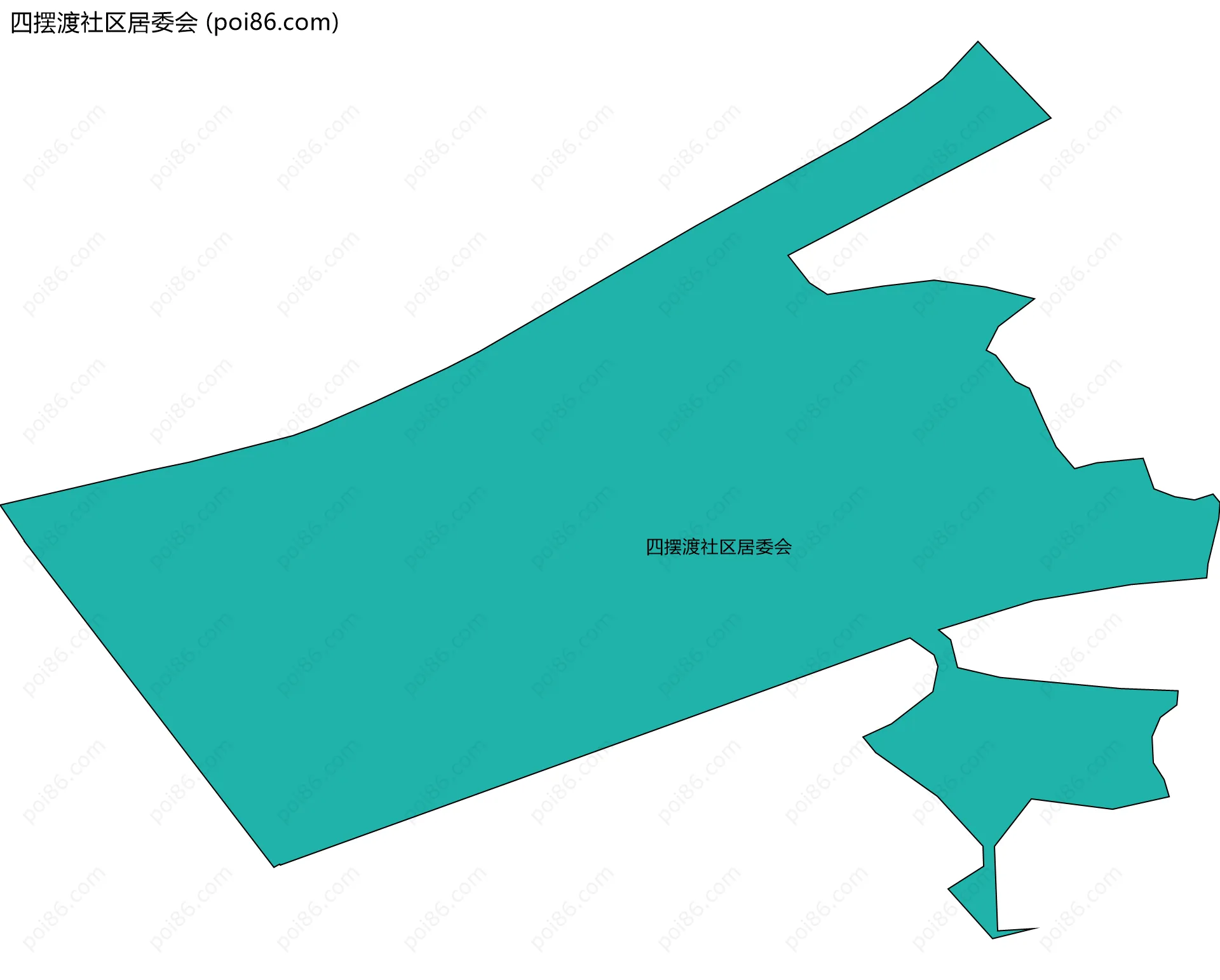 四摆渡社区居委会边界地图