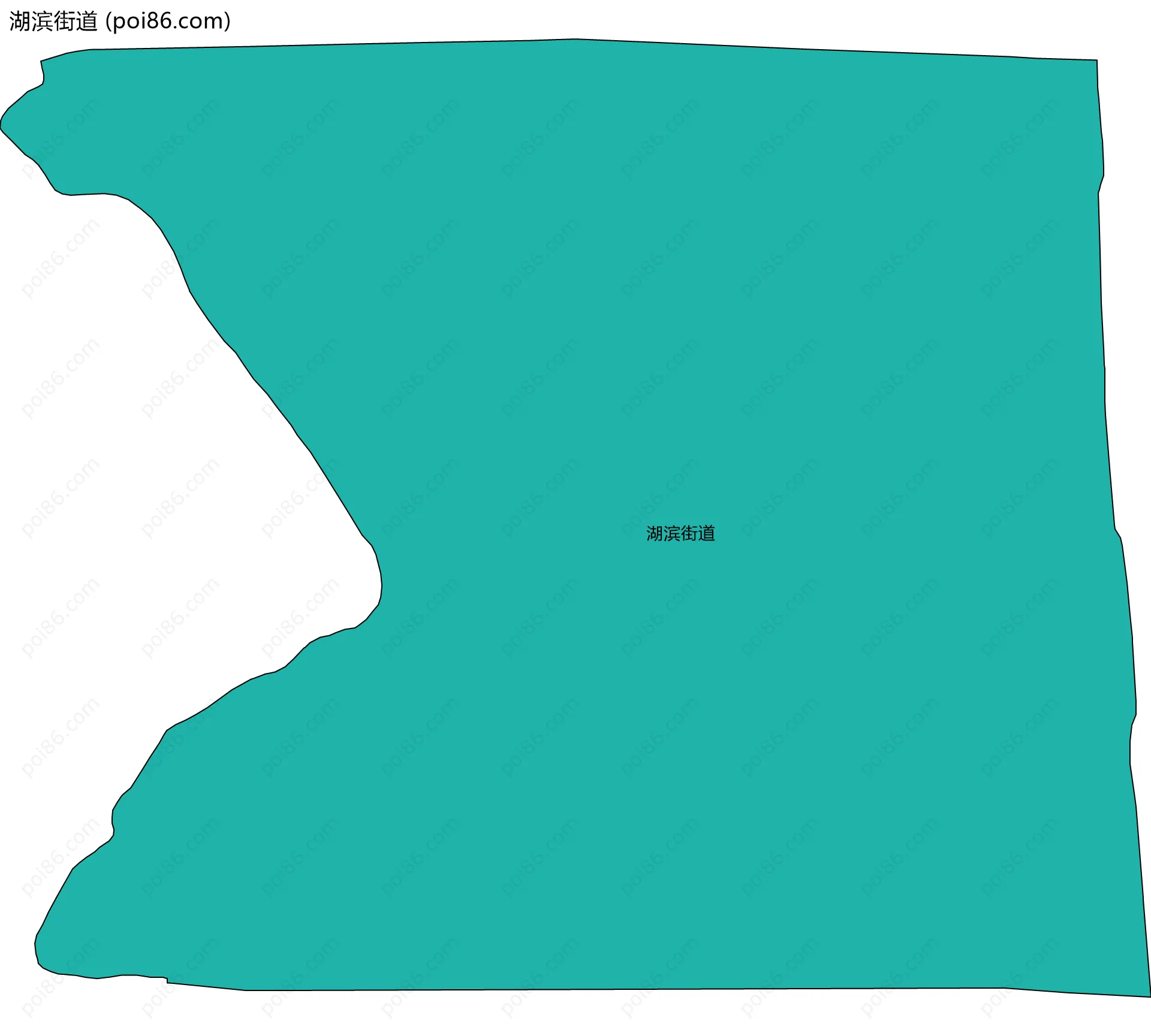 湖滨街道边界地图(五级行政区划)