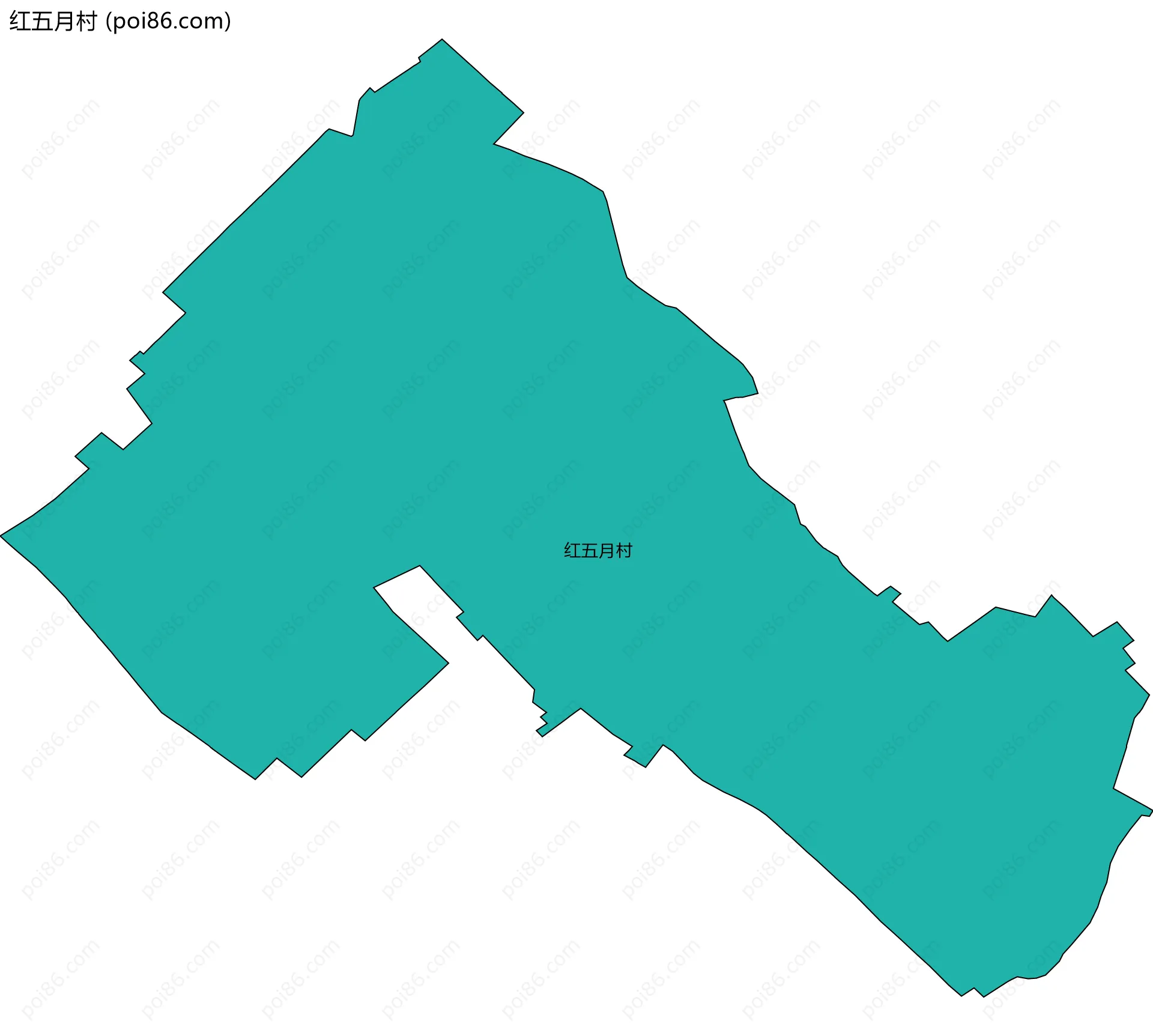 红五月村边界地图