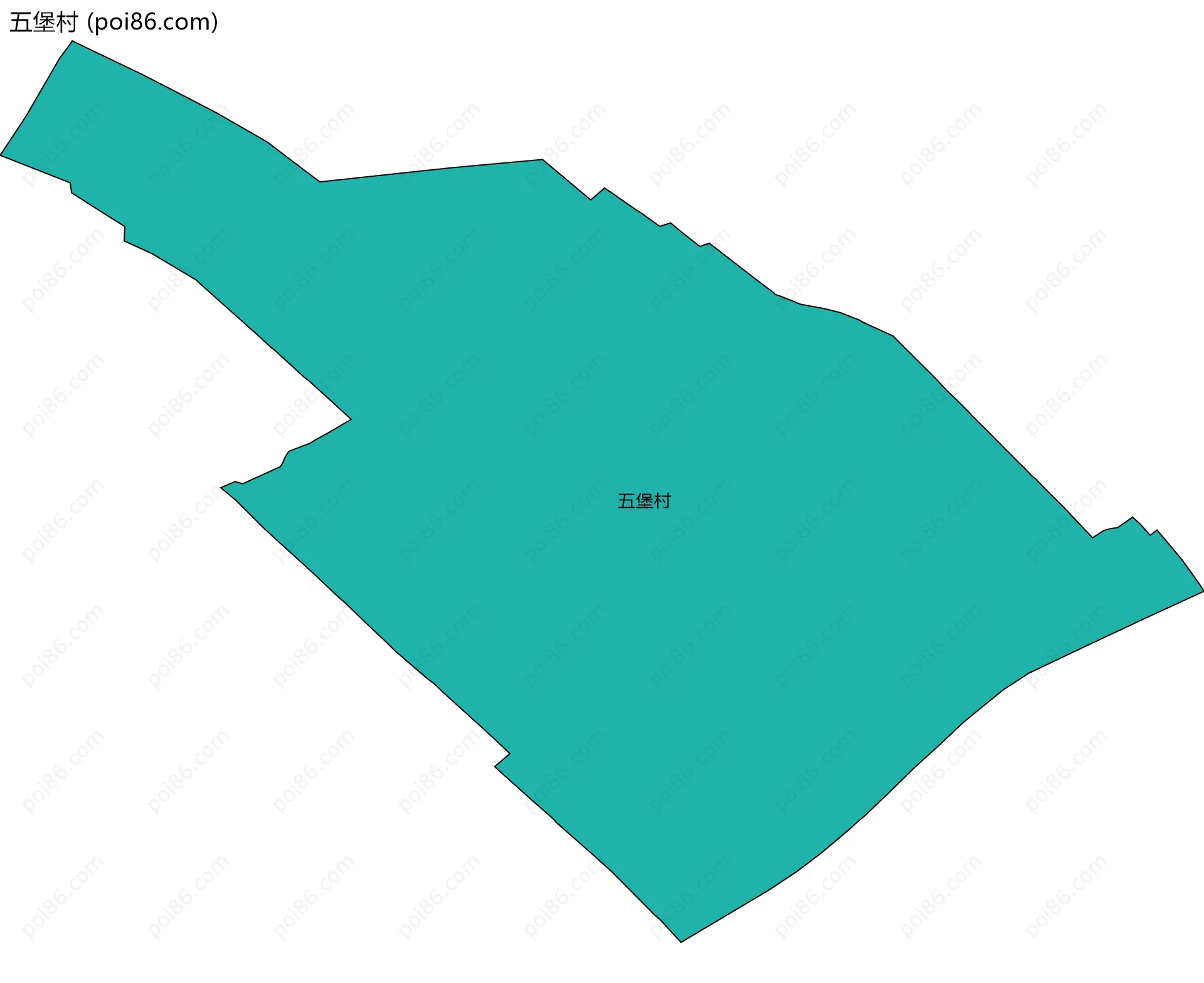 五堡村边界地图