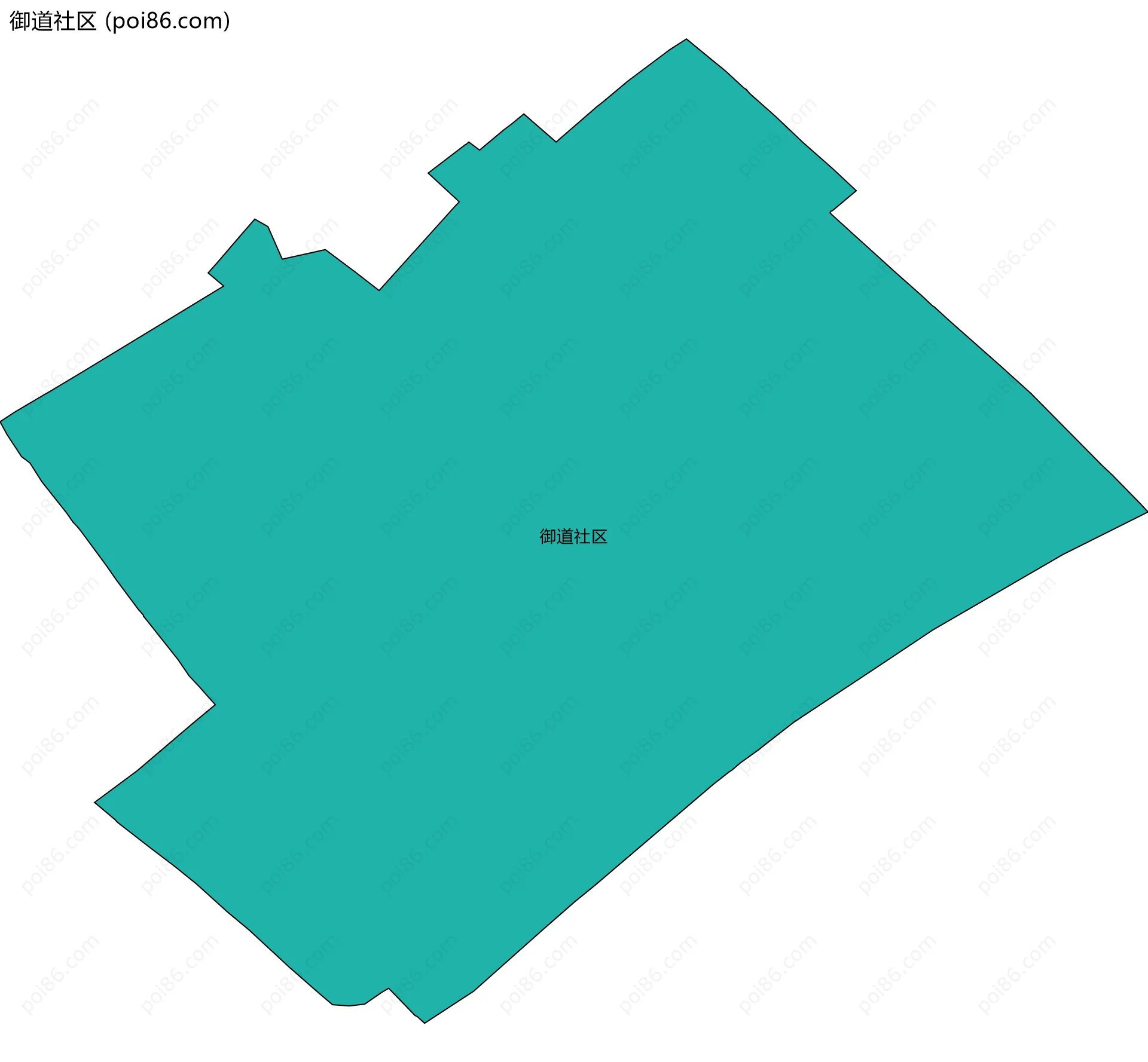 御道社区边界地图