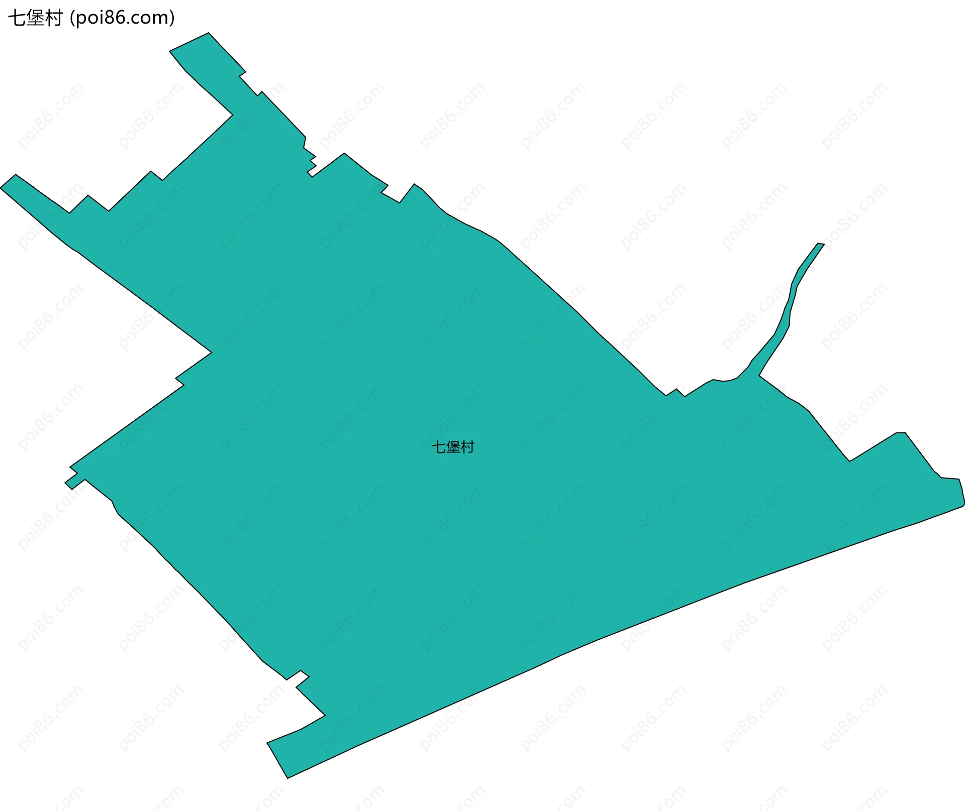 七堡村边界地图