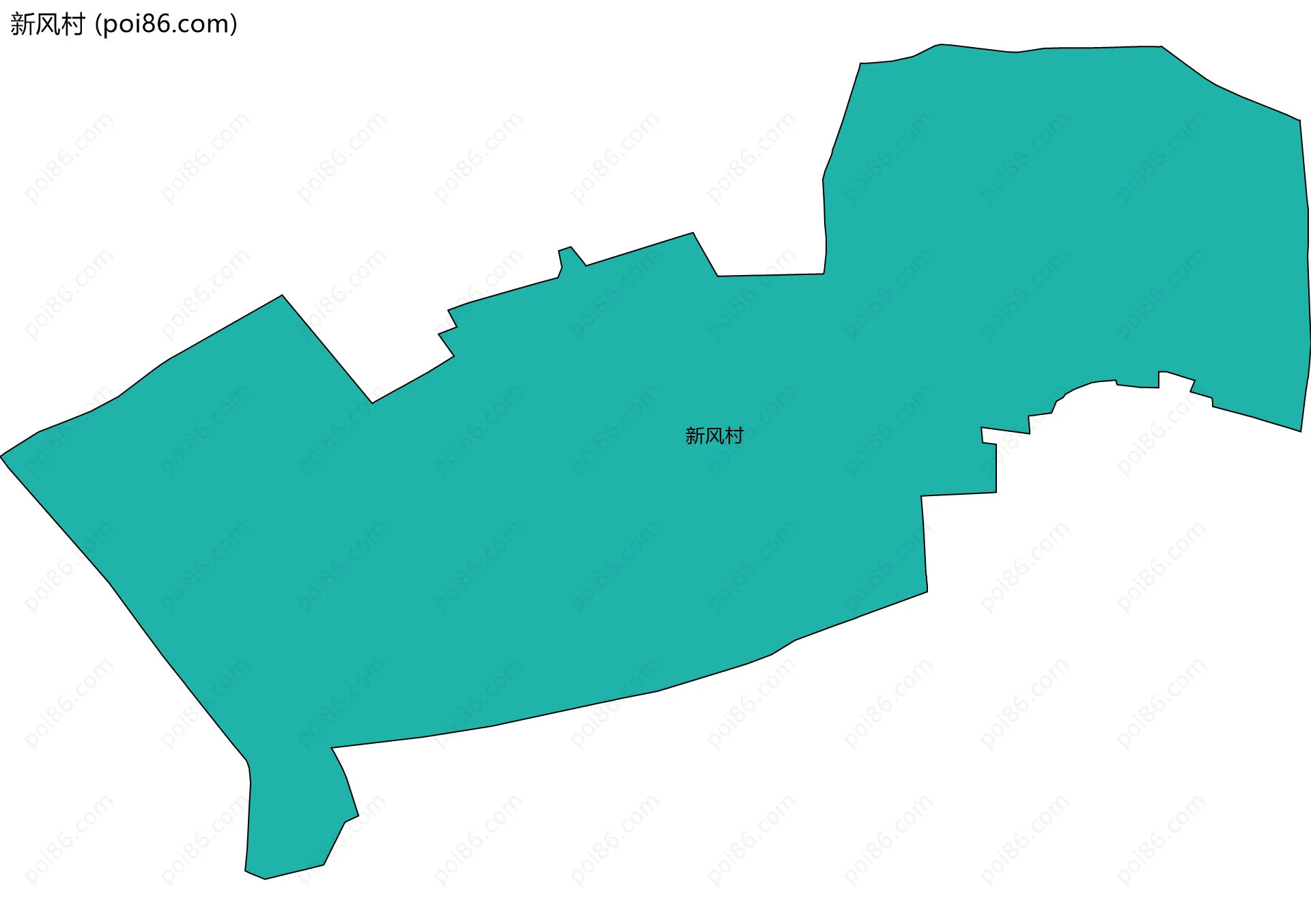 新风村边界地图