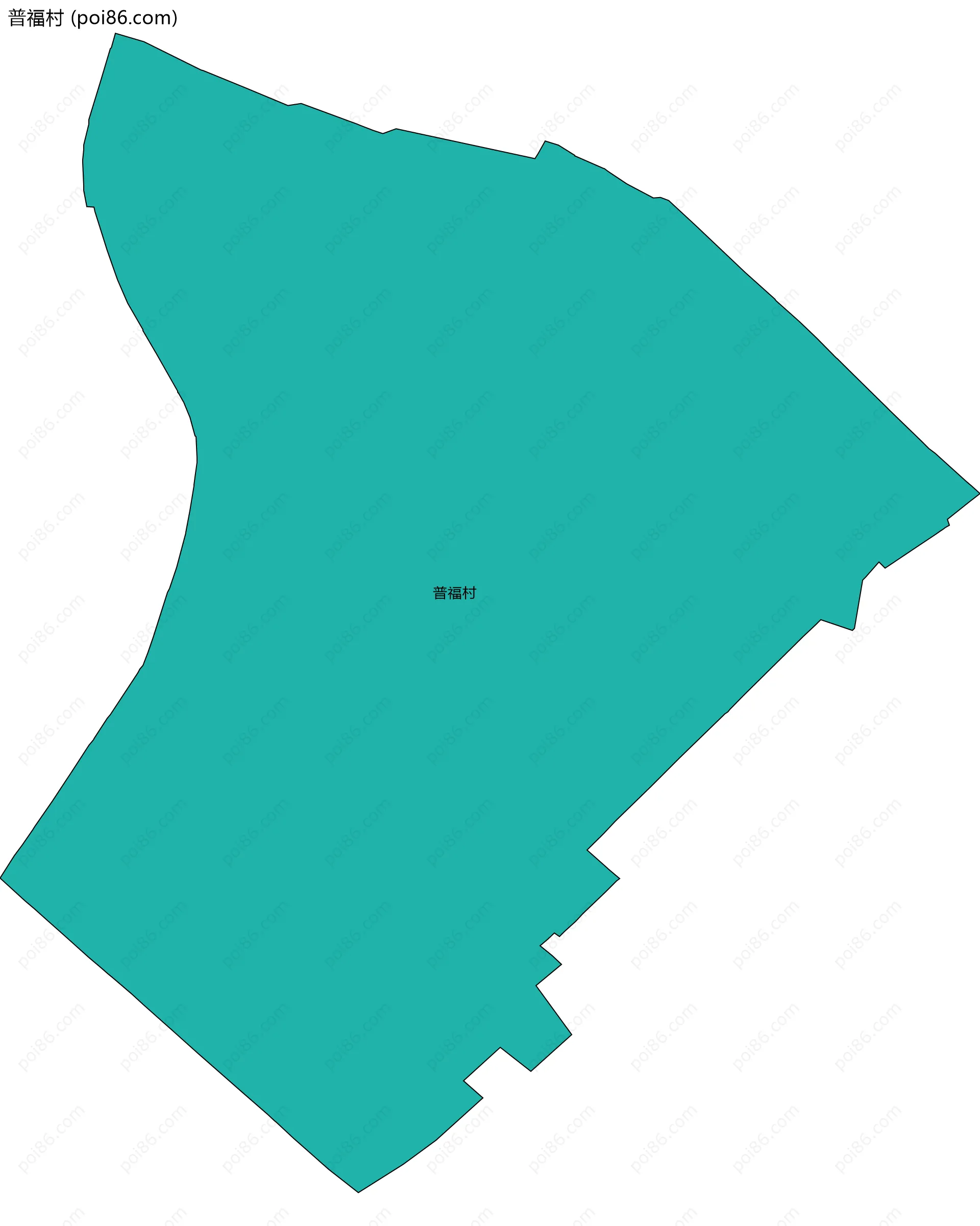 普福村边界地图