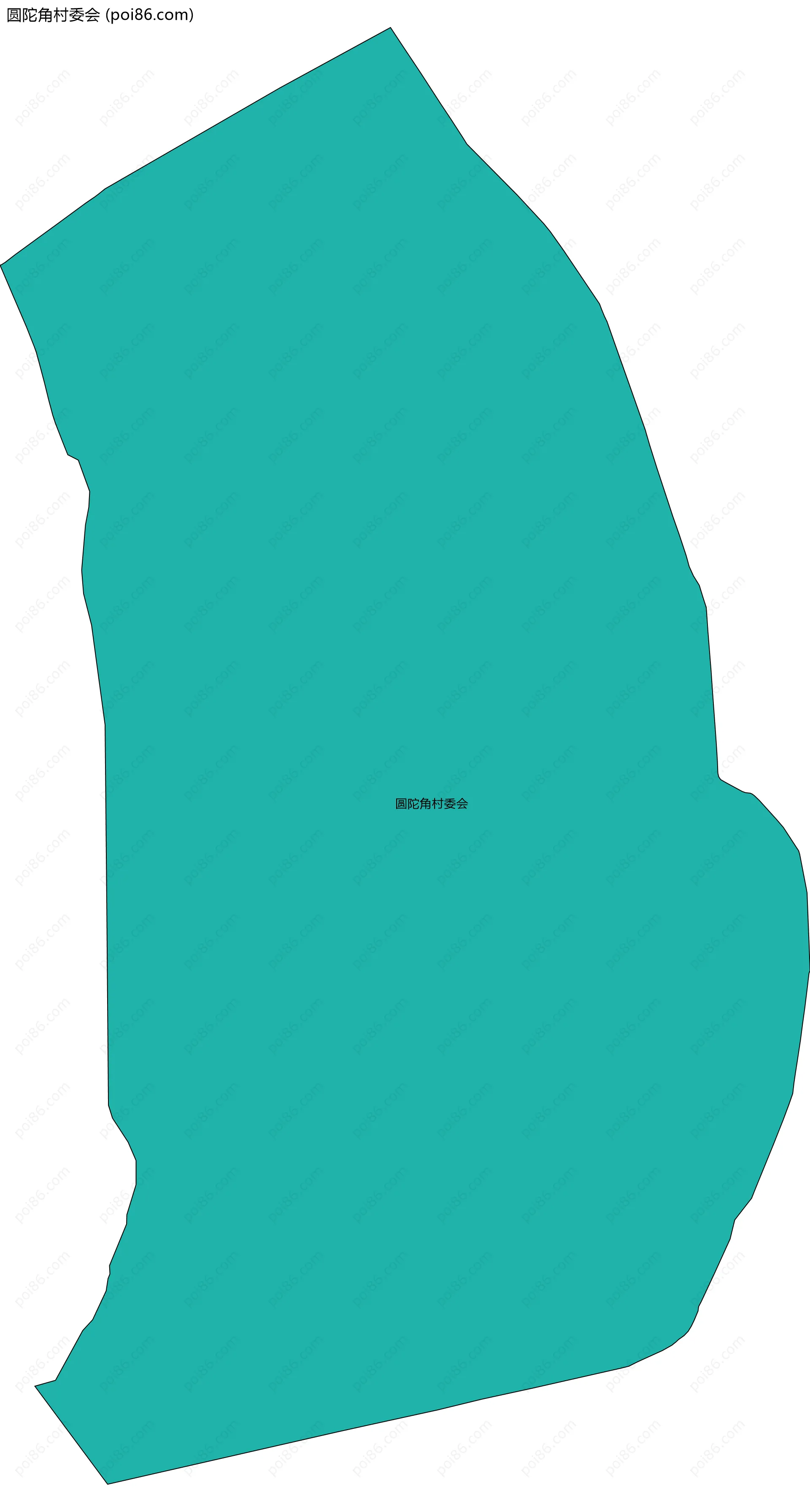 圆陀角村委会边界地图