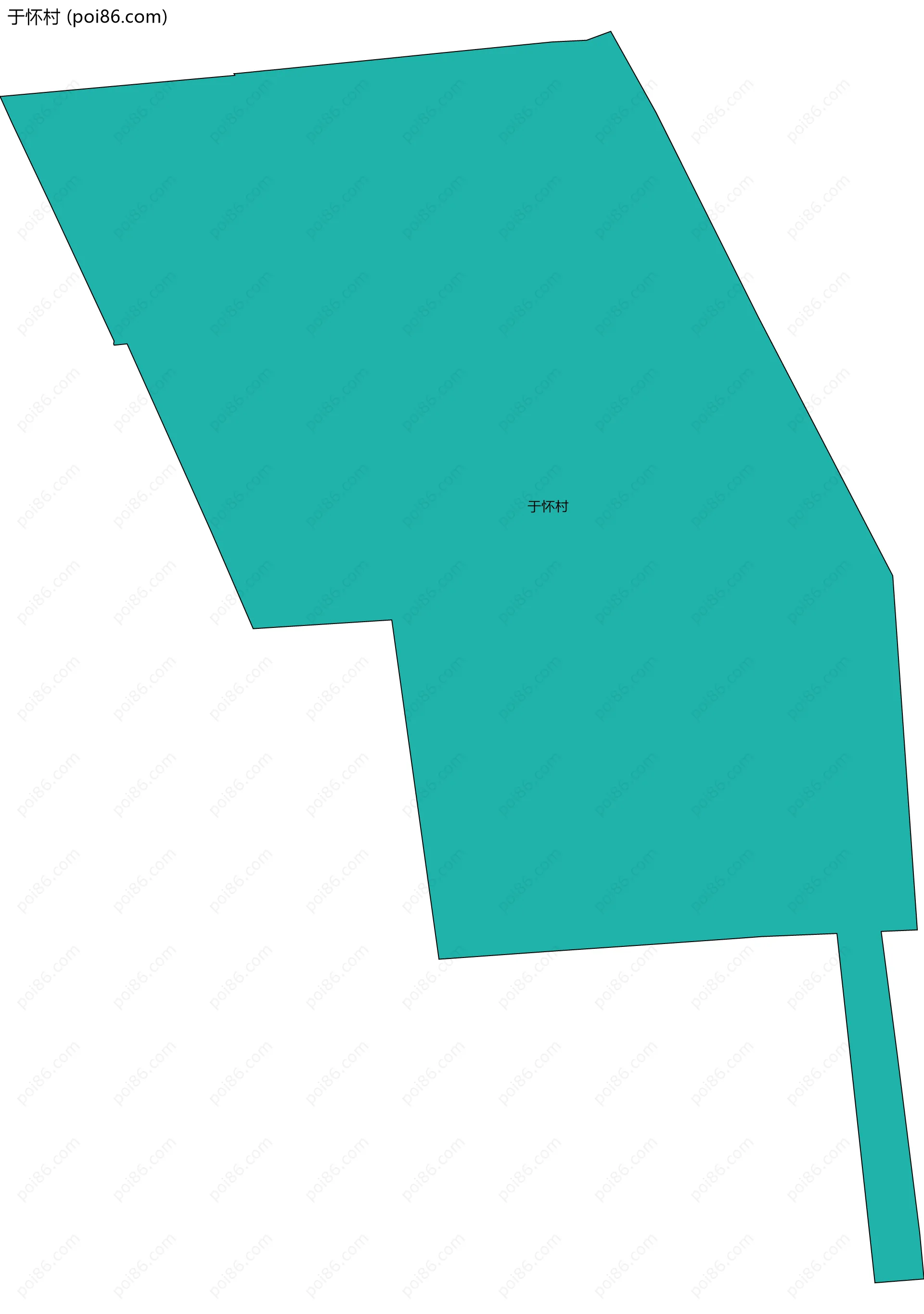 于怀村边界地图