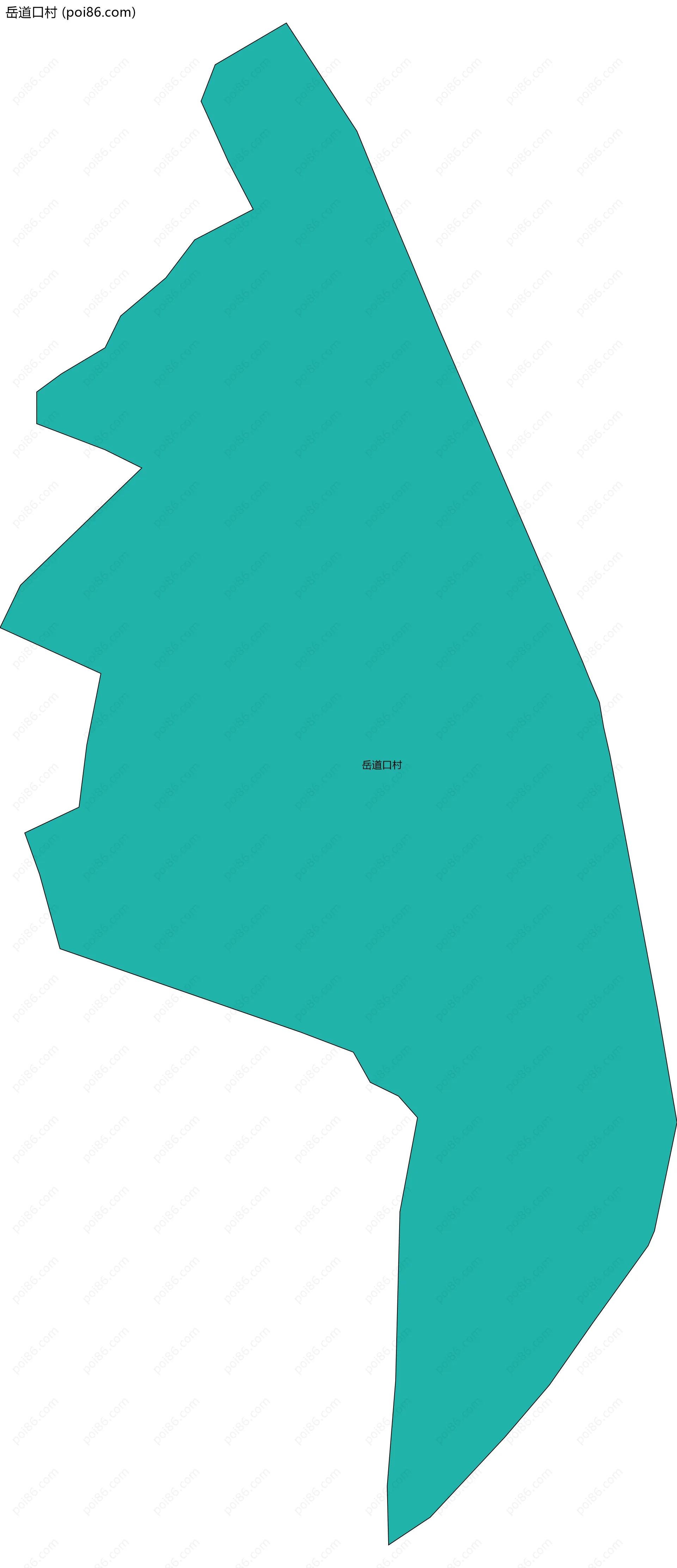 岳道口村边界地图