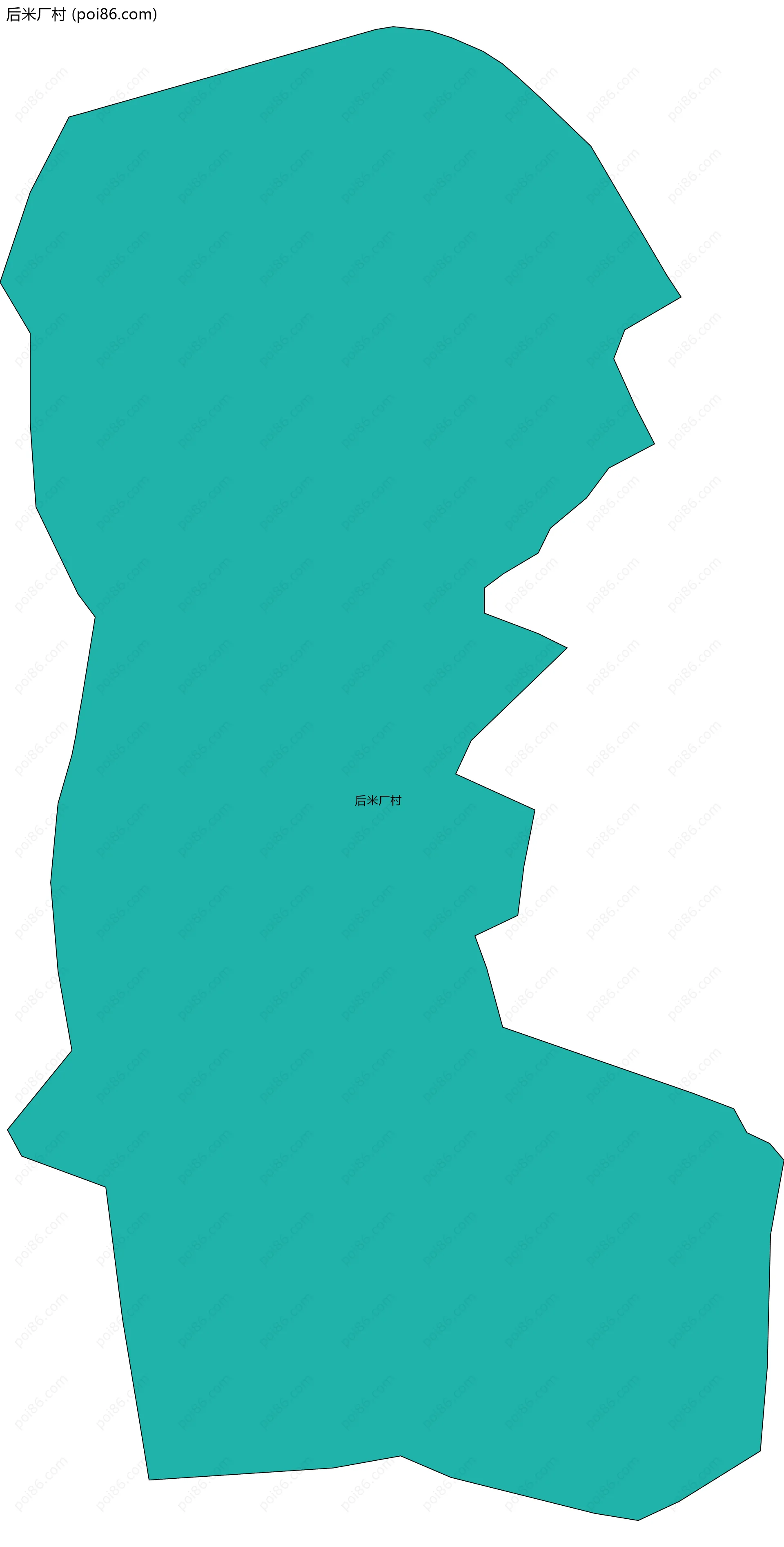 后米厂村边界地图