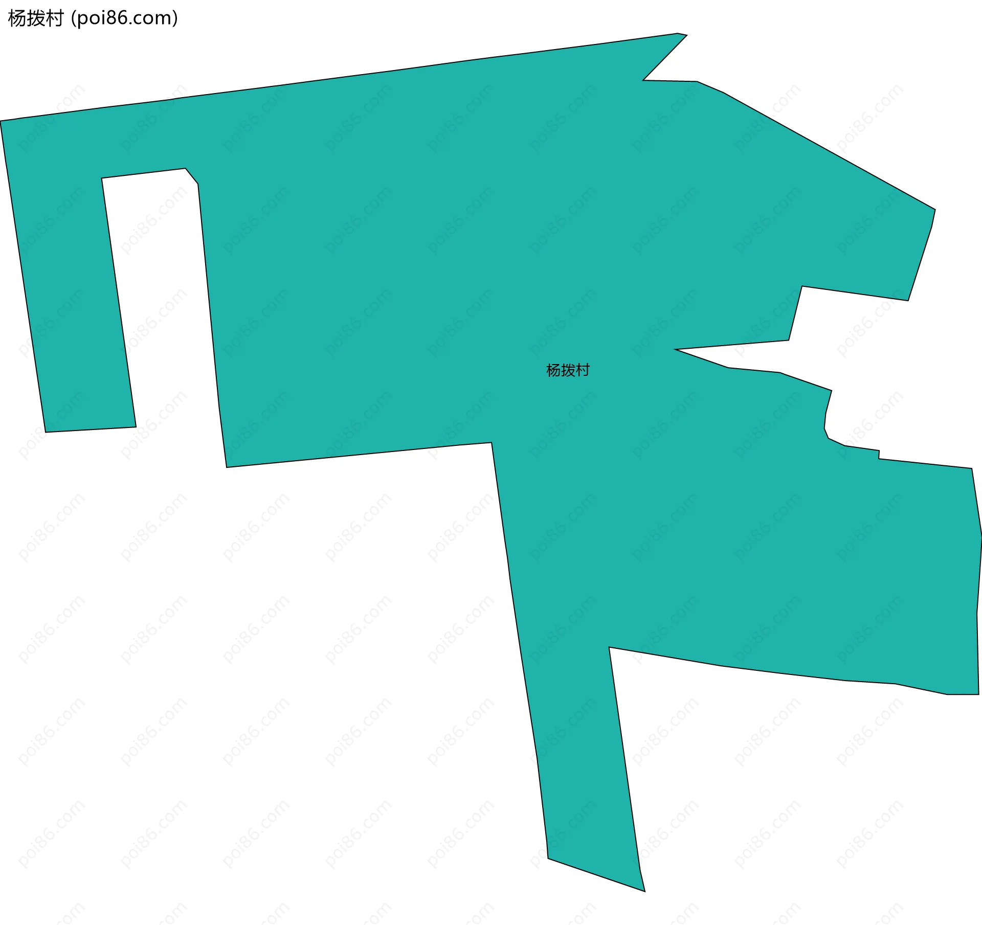 杨拨村边界地图