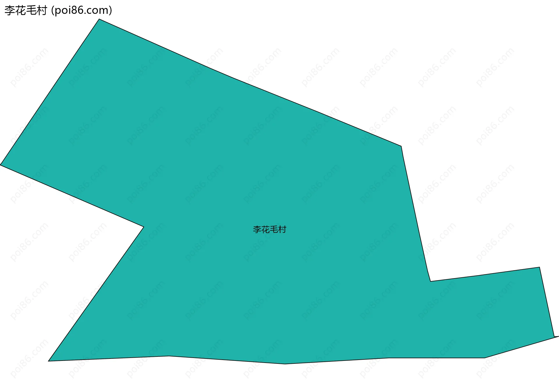 李花毛村边界地图