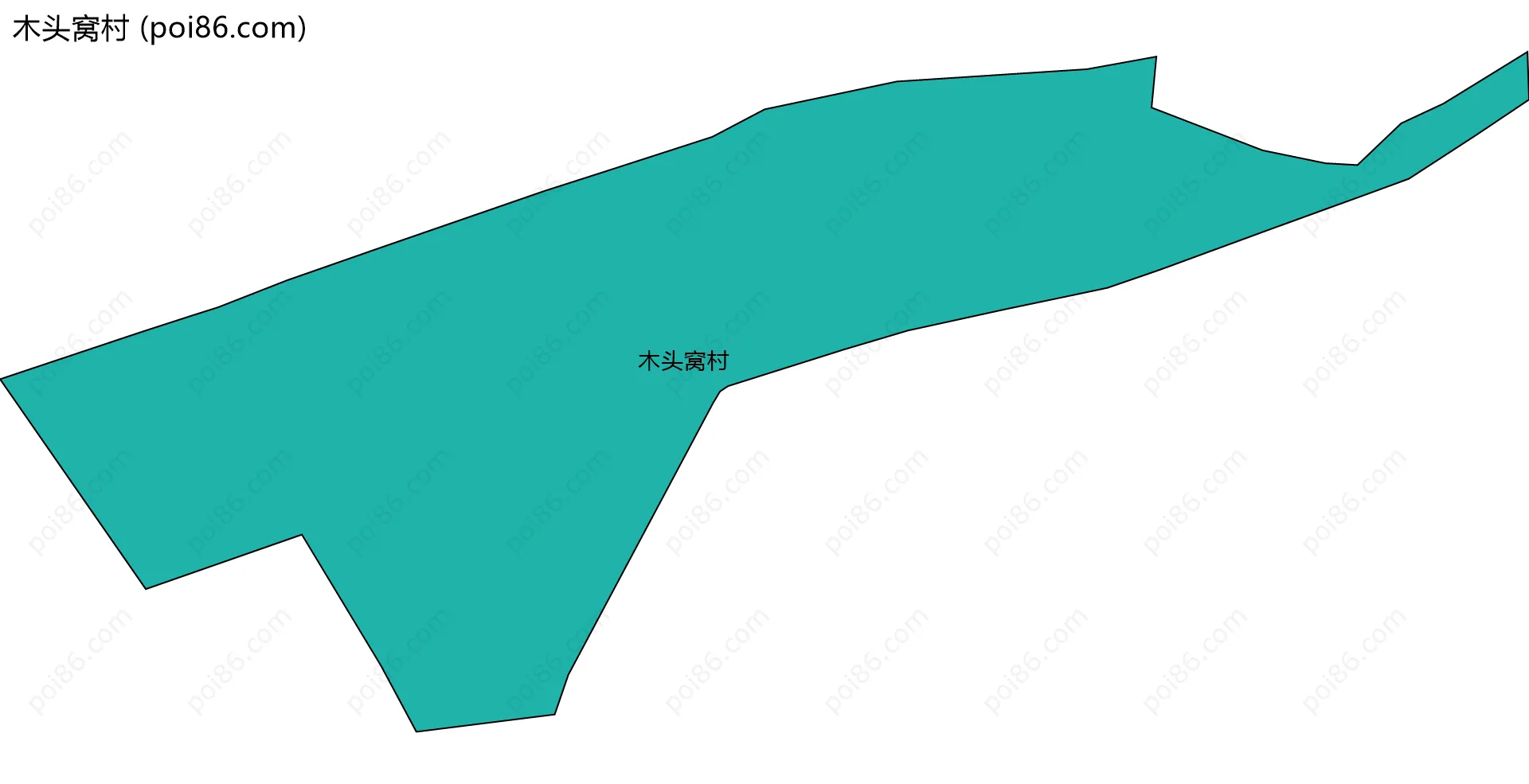 木头窝村边界地图