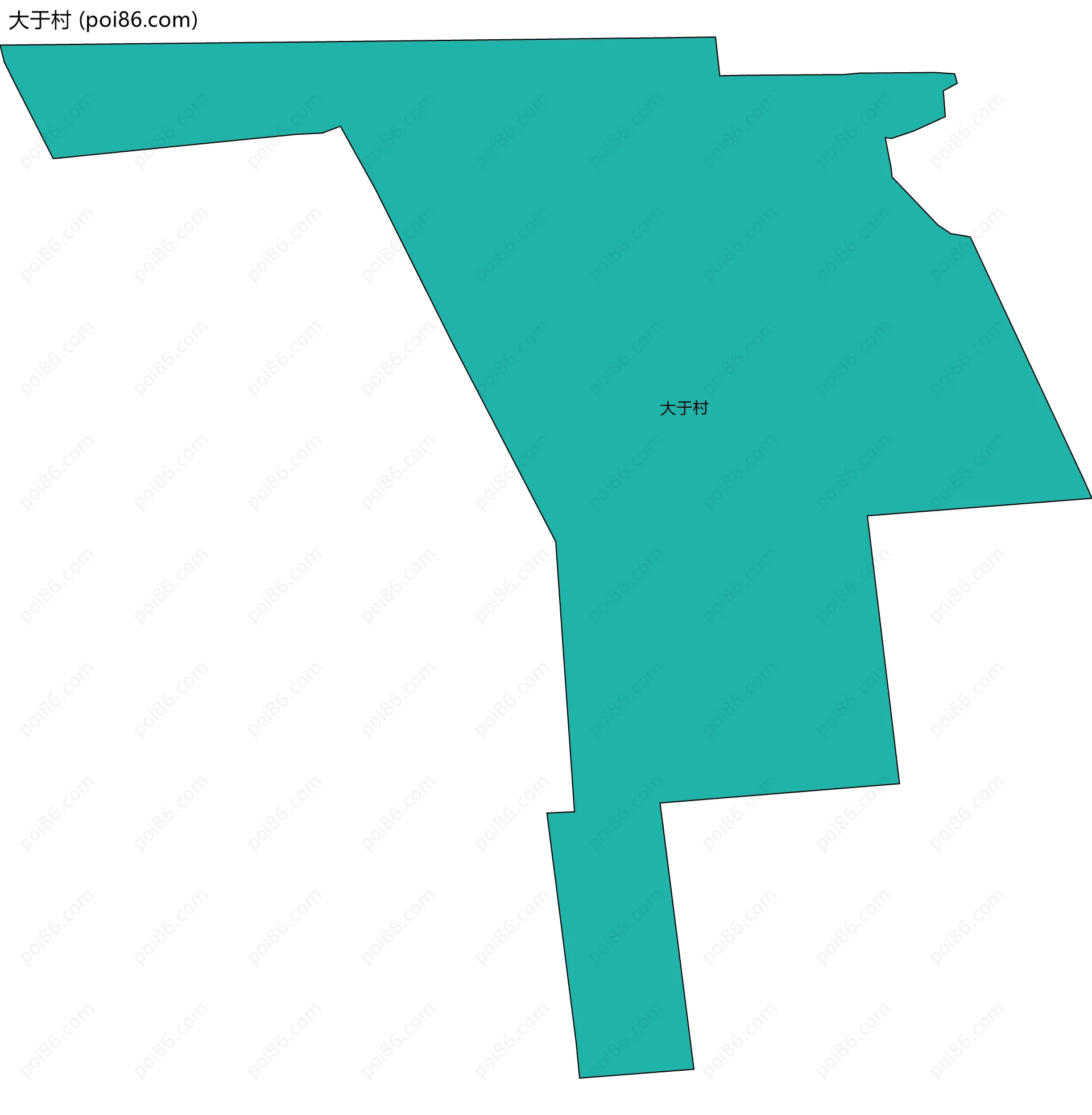 大于村边界地图