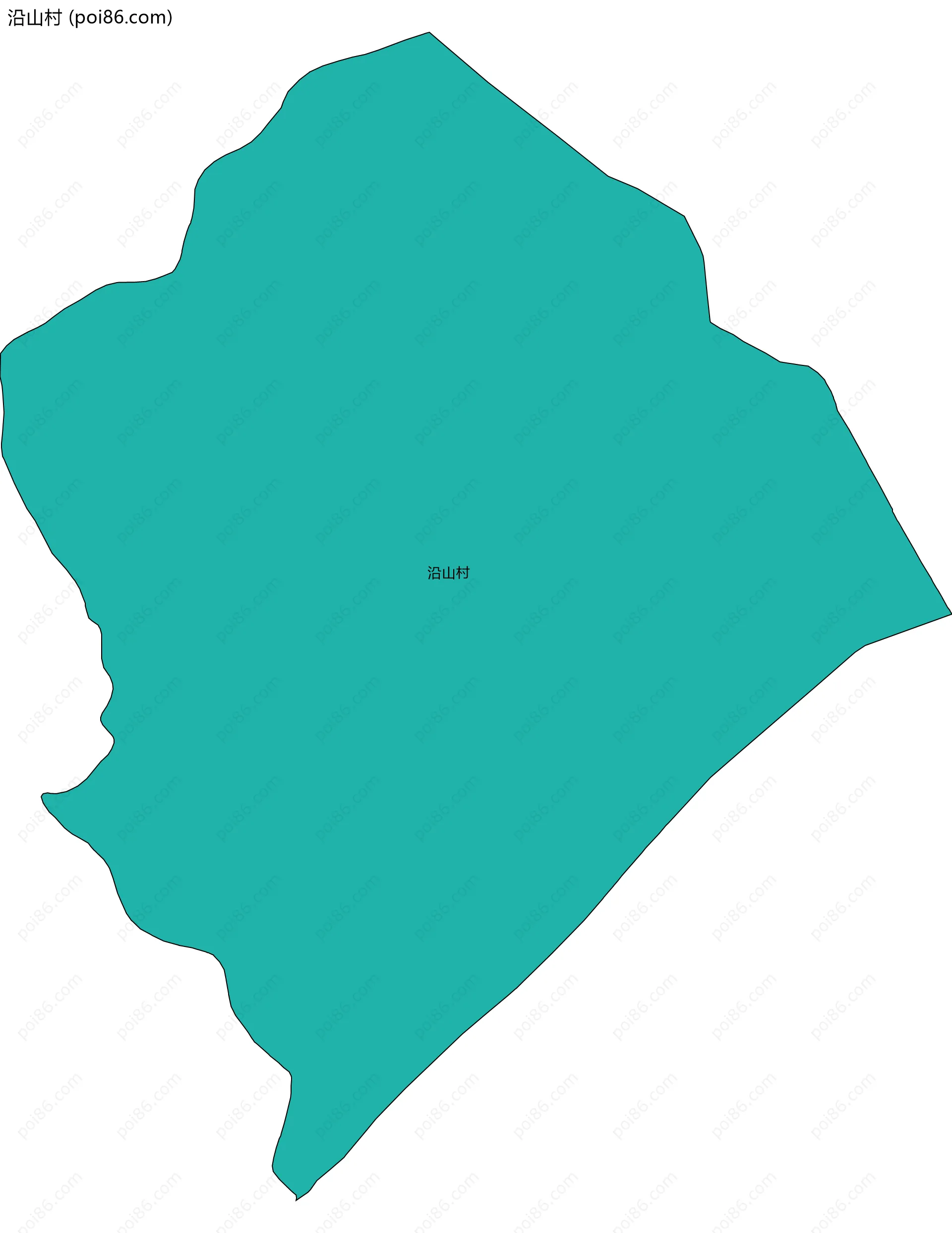 沿山村边界地图