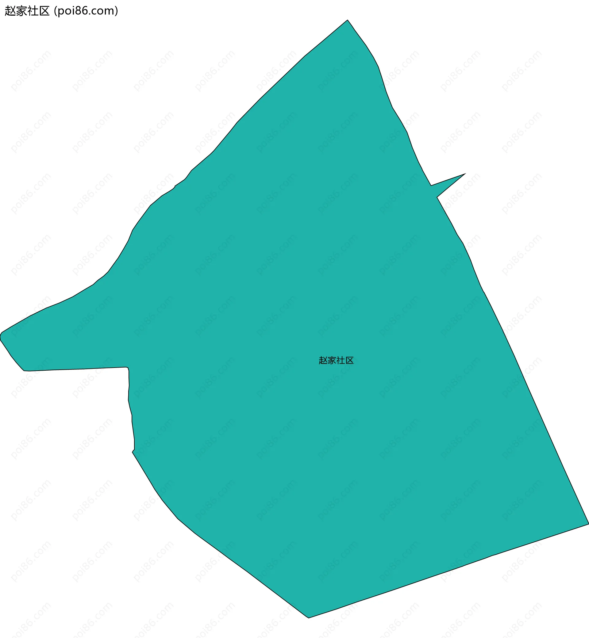 赵家社区边界地图