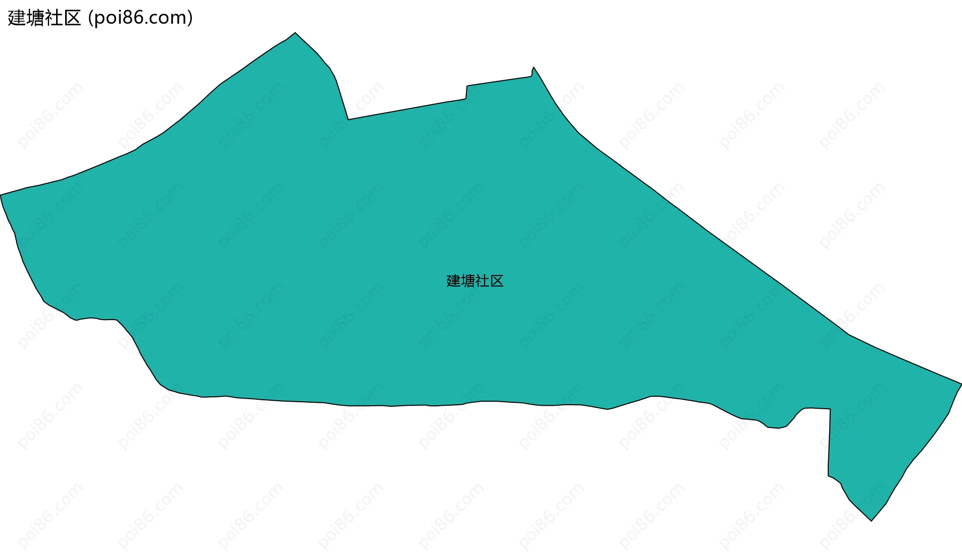 建塘社区边界地图