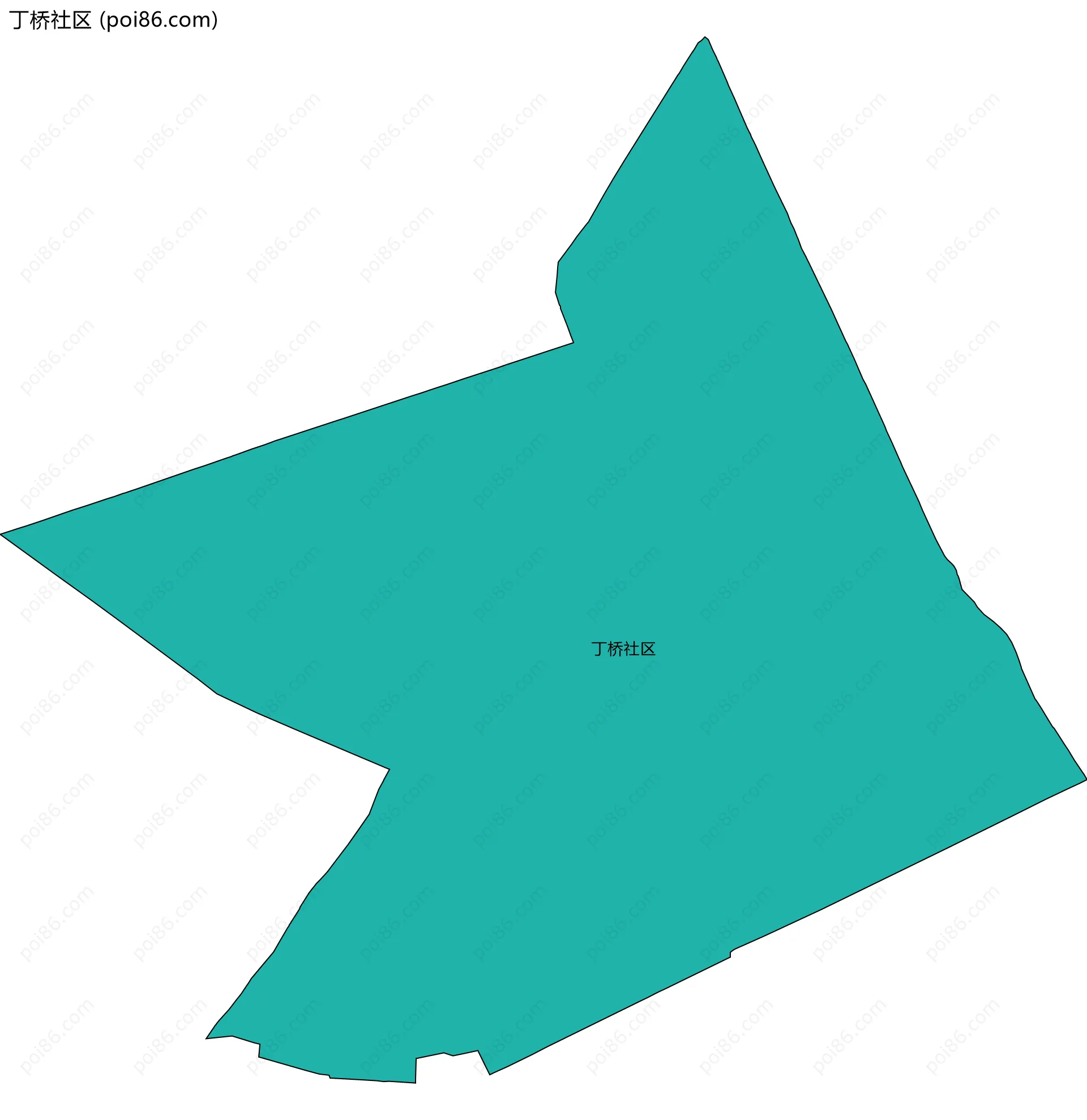 丁桥社区边界地图