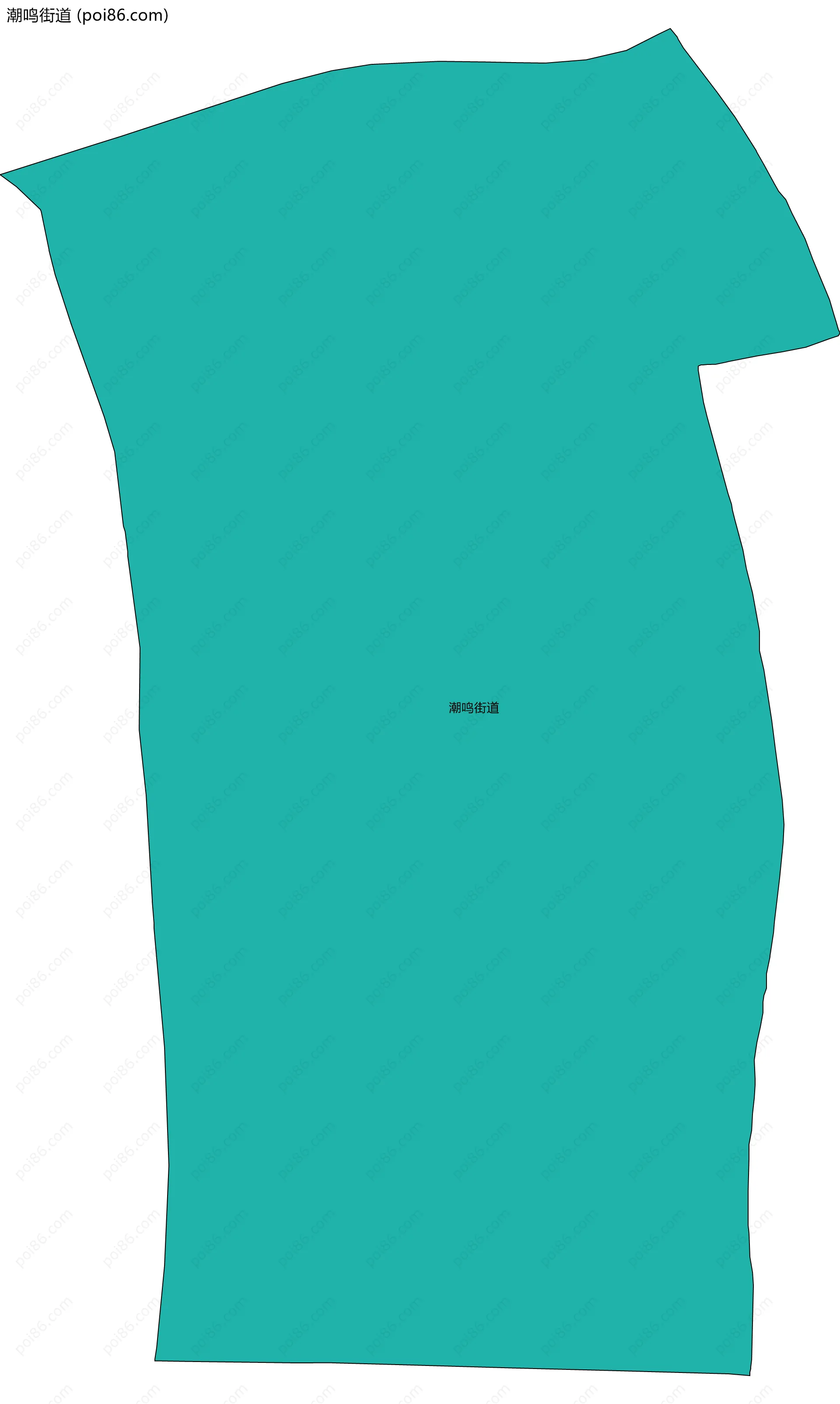 潮鸣街道边界地图